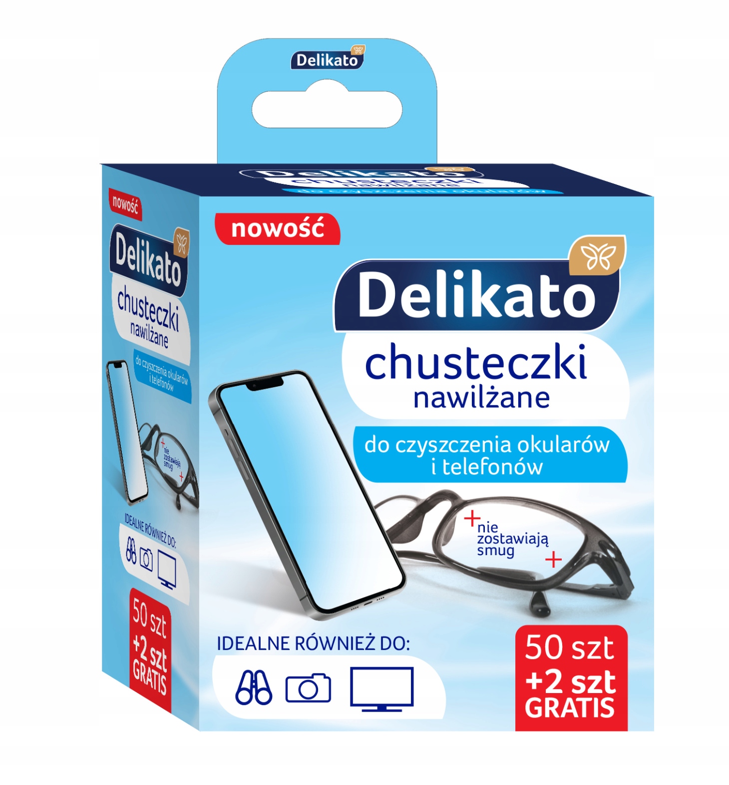 Chusteczki do okularów nawilżane