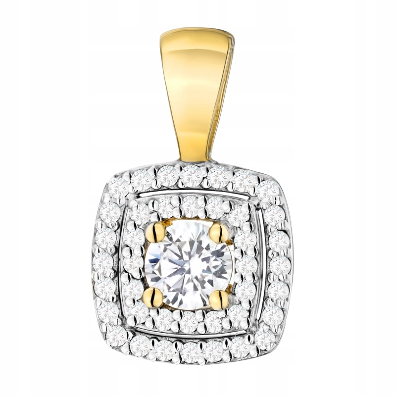 Zlatý Přívěsek Dámský pr. 585 14k Klasický laboratorní diamant 0,50ct