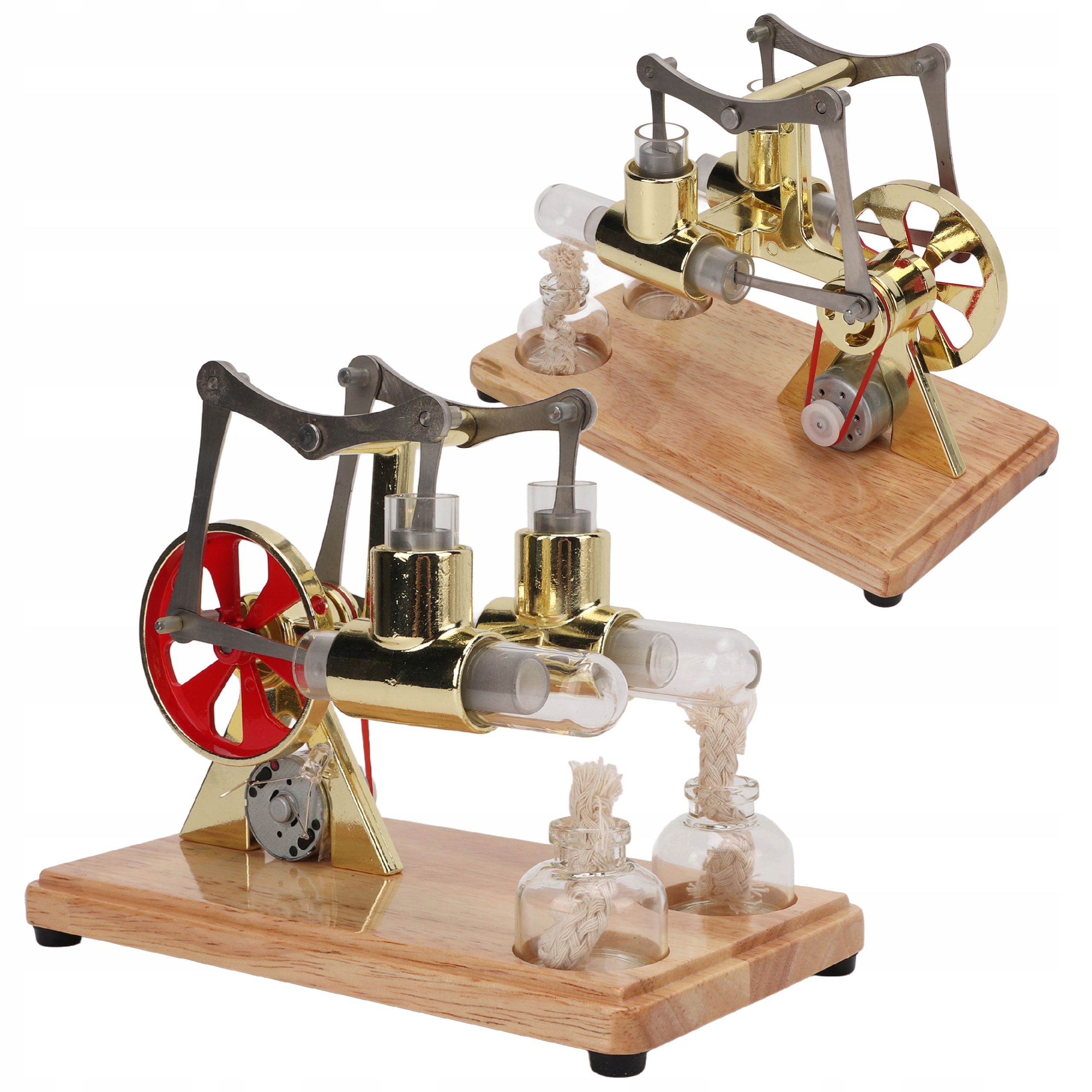 MODEL SILNIKA STIRLINGA MODEL EDUKACYJNY EKSPERYMENT GENERATOR ENERGII