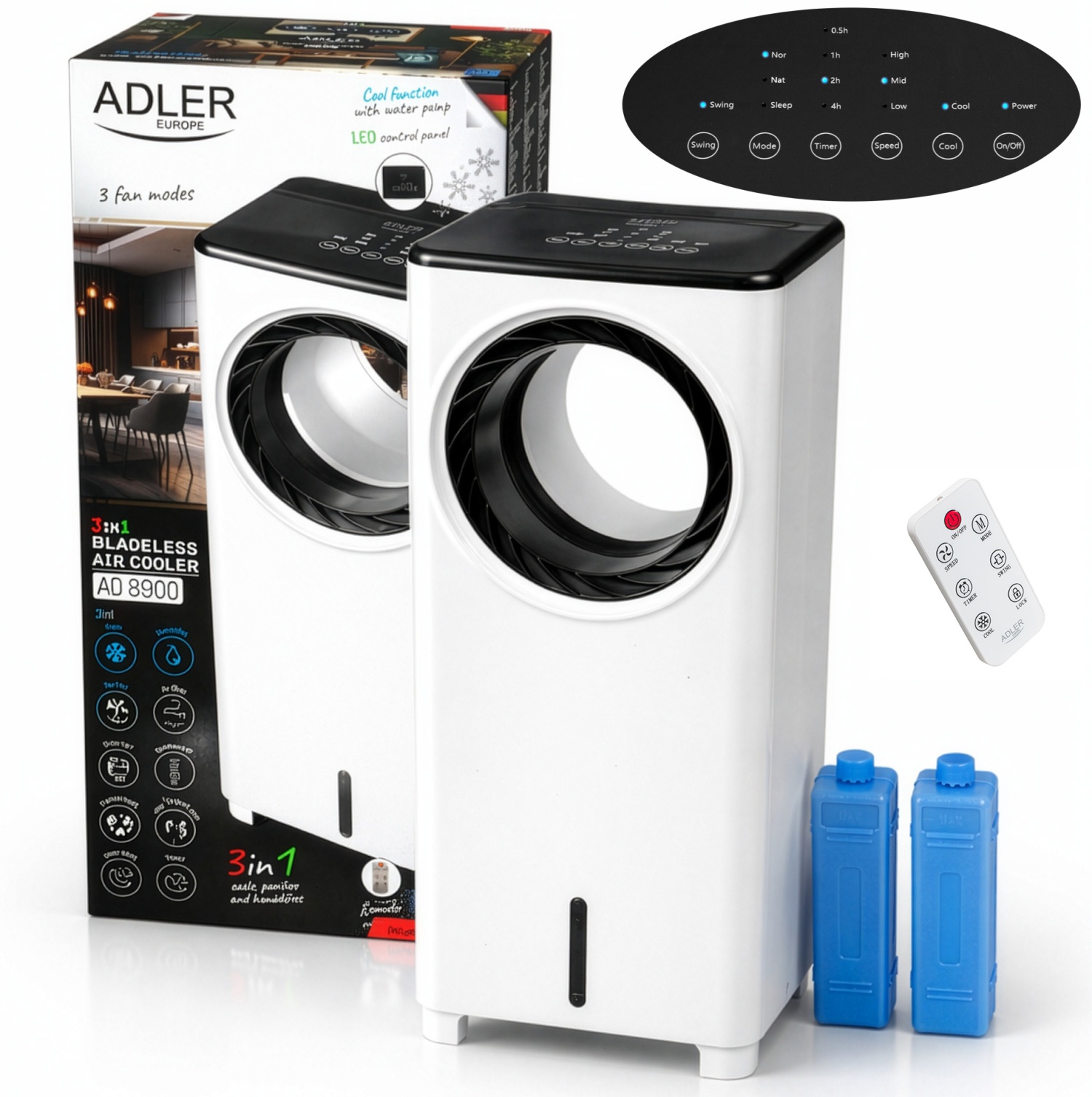 Ad 8900 Mini Klimatizace bezvrtulový 3v1