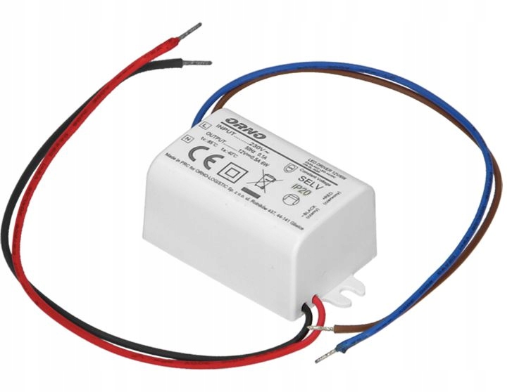 

Zasilacz Led 6W 12V puszkowy, małe wymiary IP20
