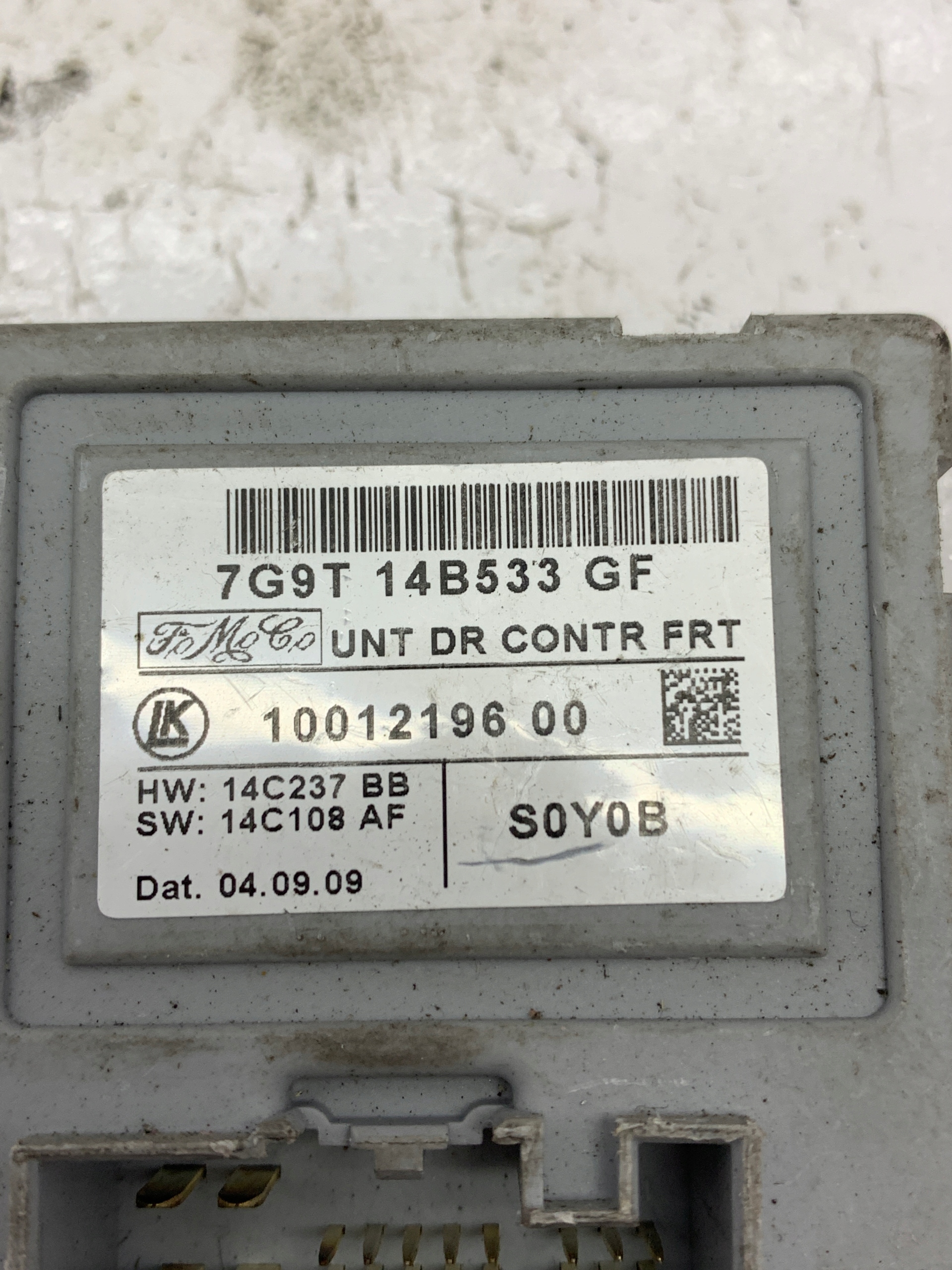 module control unit door 7G9T-14B533GF FORD