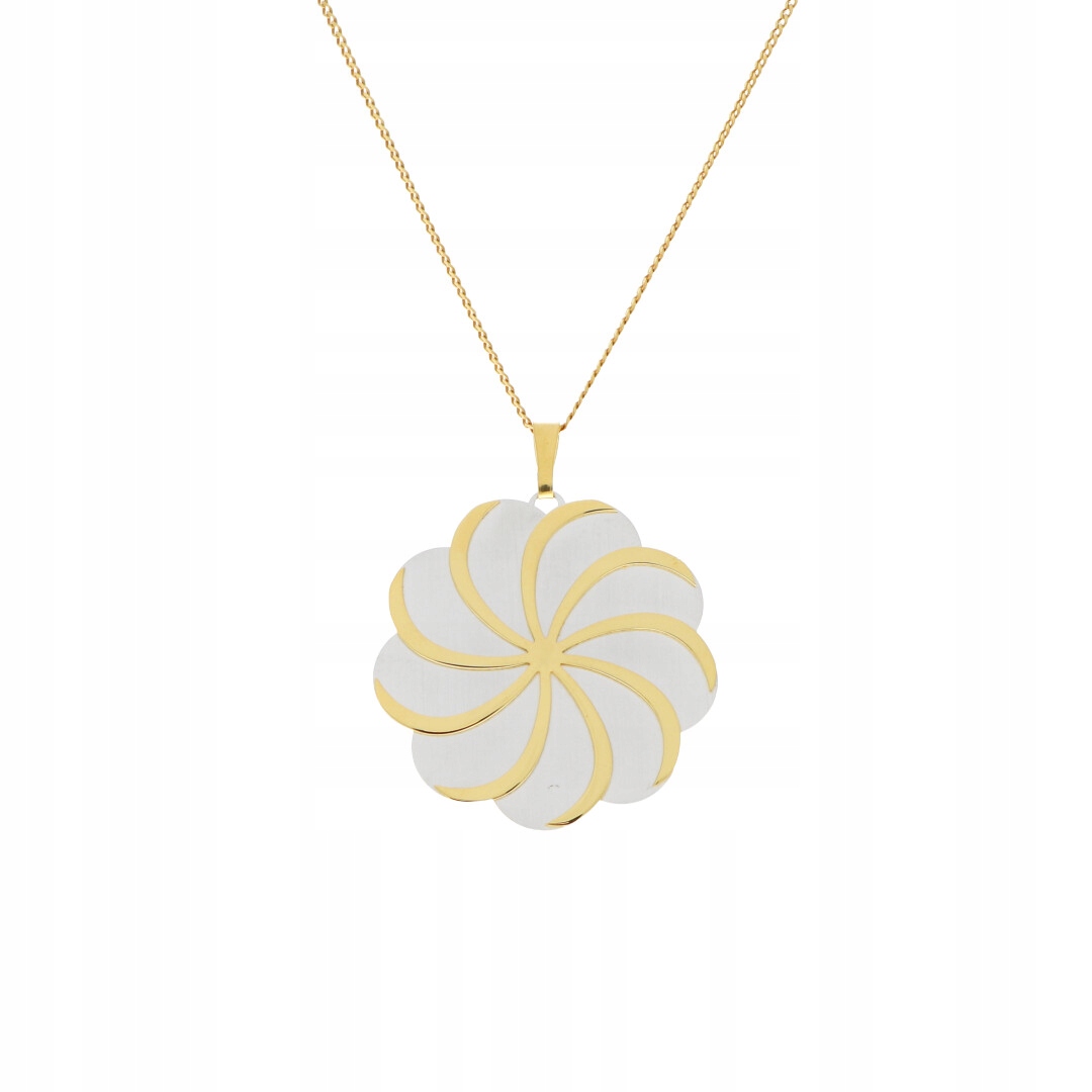 Přívěsek květ stříbro rhodiovaný, pozlacený