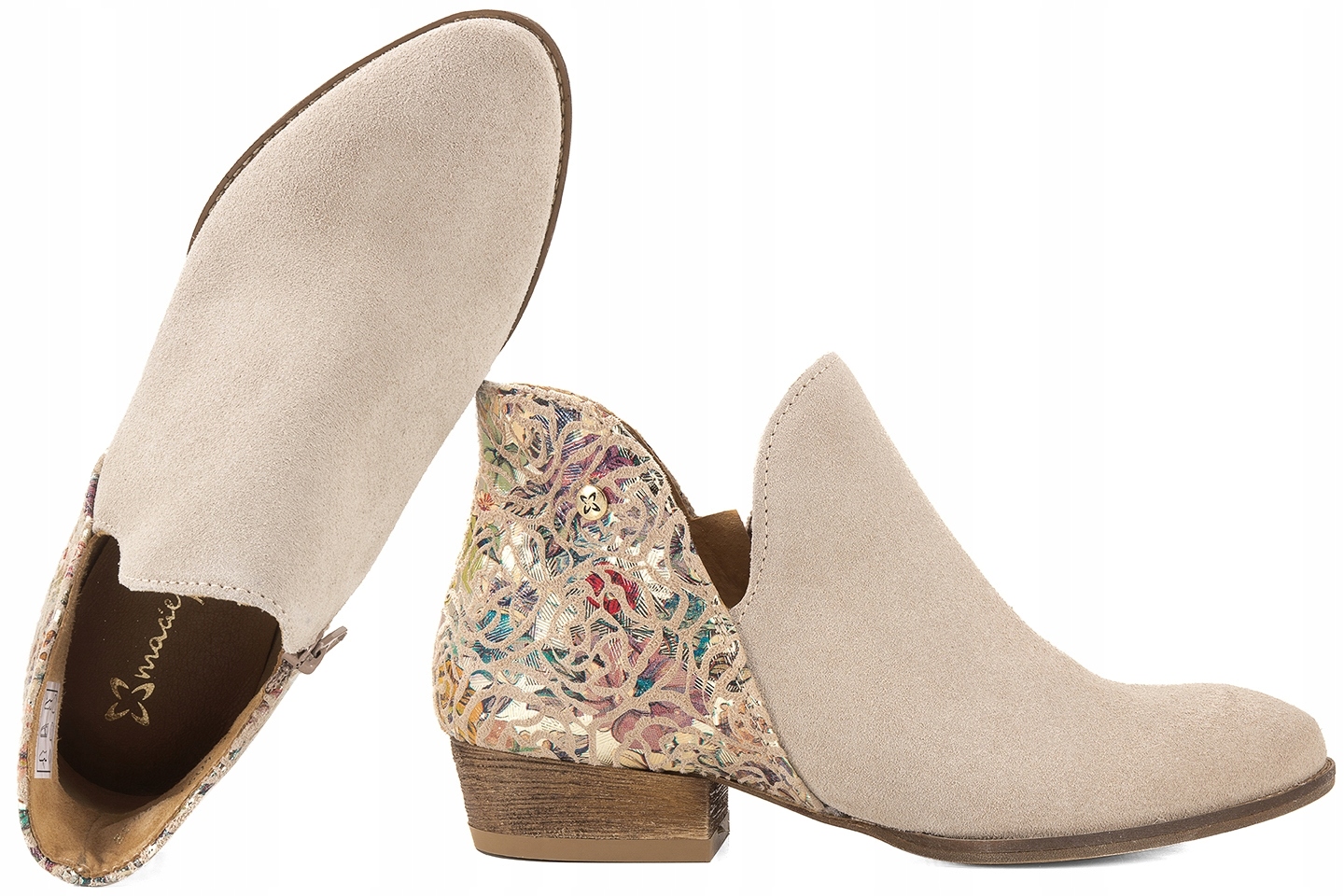 Maciejka 04091-60 Dámské Kotníkové Boty Kozačky béžové