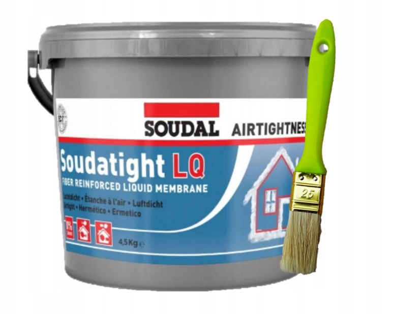 Soudal Soudatight Lq Tekutá Membrána Wew. Černá 4,5 kg Štětec Bonus