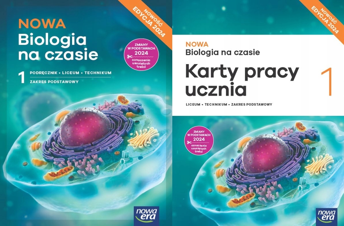 NOWA BIOLOGIA NA CZASIE 1 LO PODRĘCZNIK + KARTY PRACY PODSTAWOWY w.2024