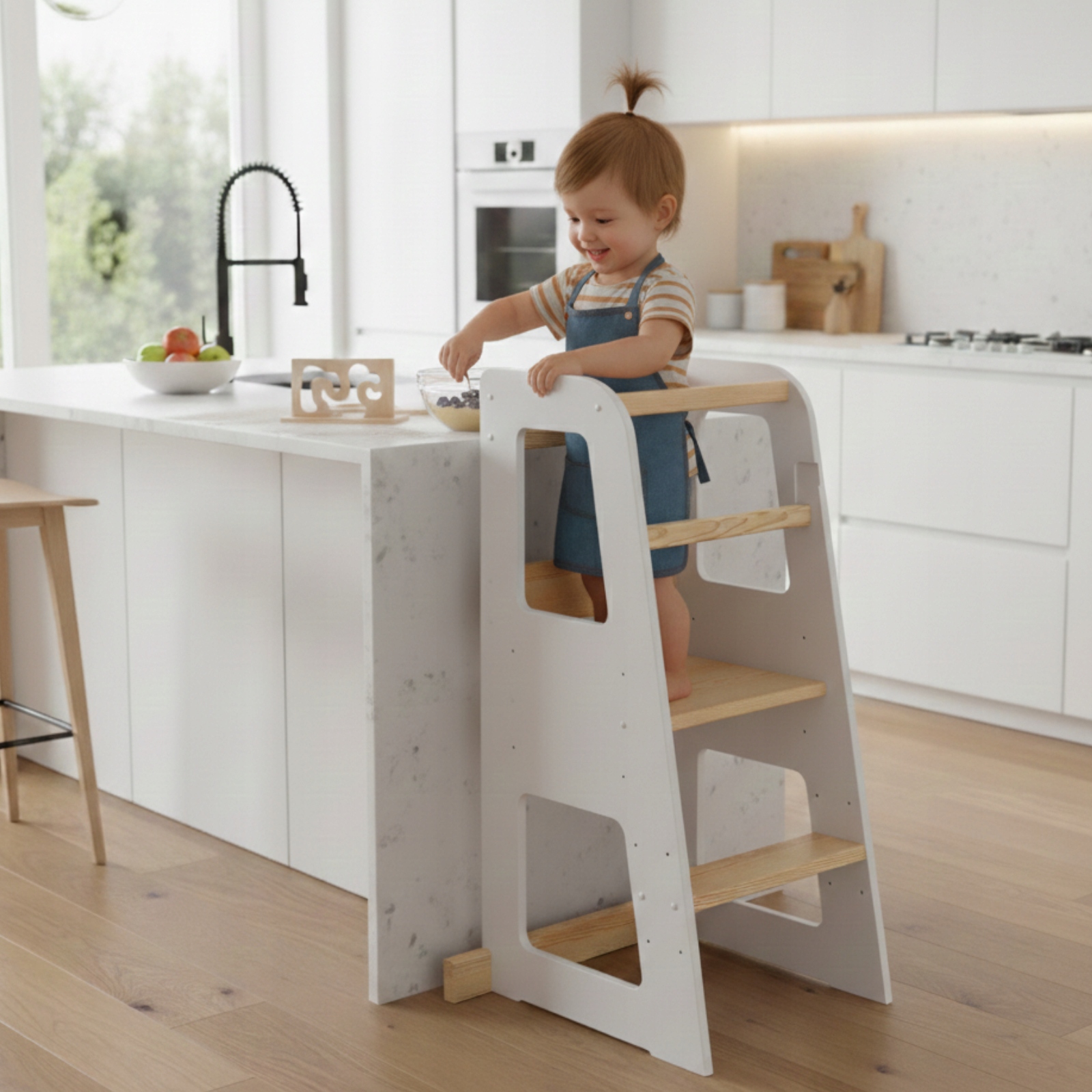 Кухонный помощник Kitchen HELPER регулируемая платформа белый