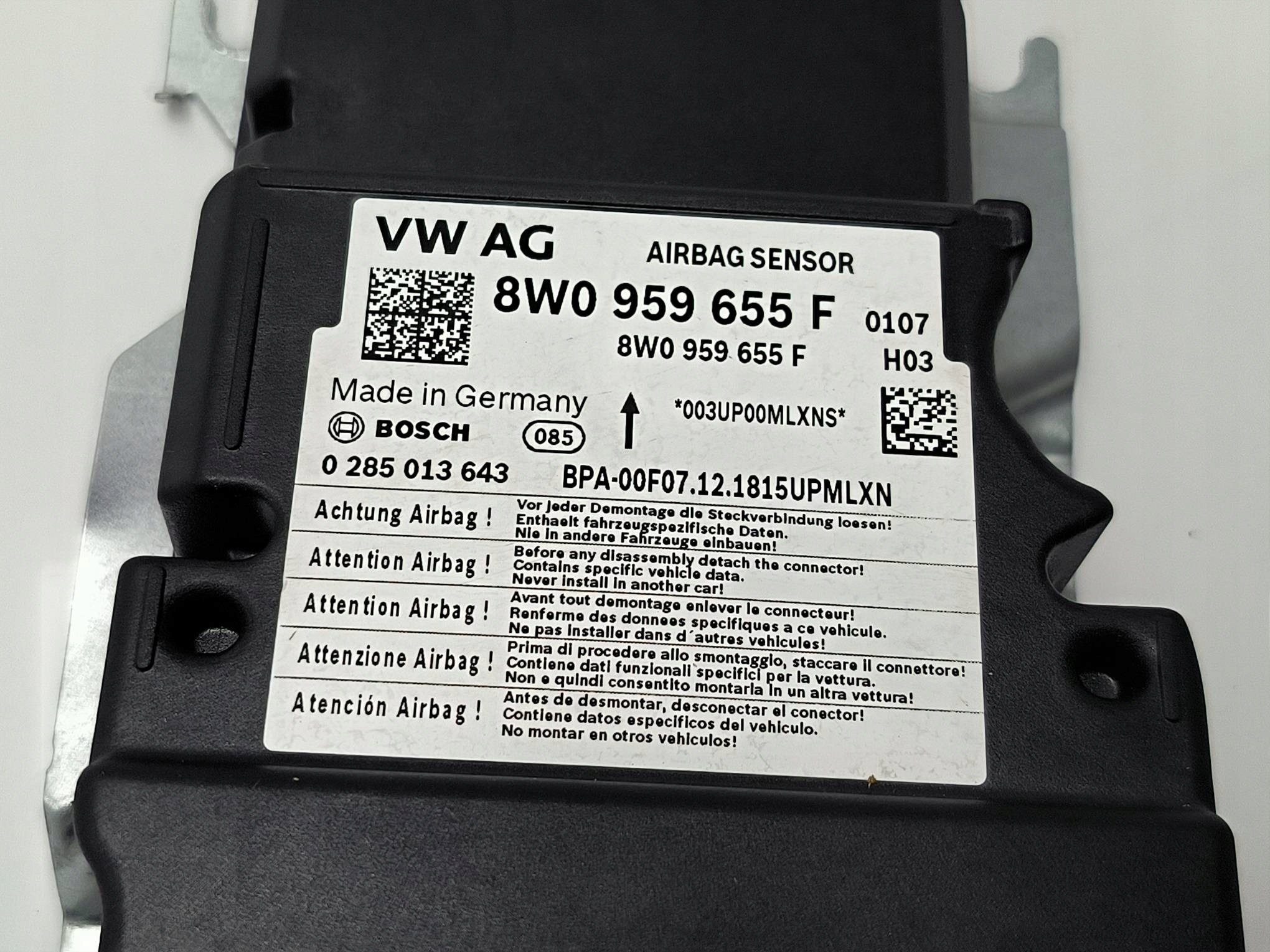 SENSOR airbag 8W0959655F AUDI A4 B9 S-LINE
