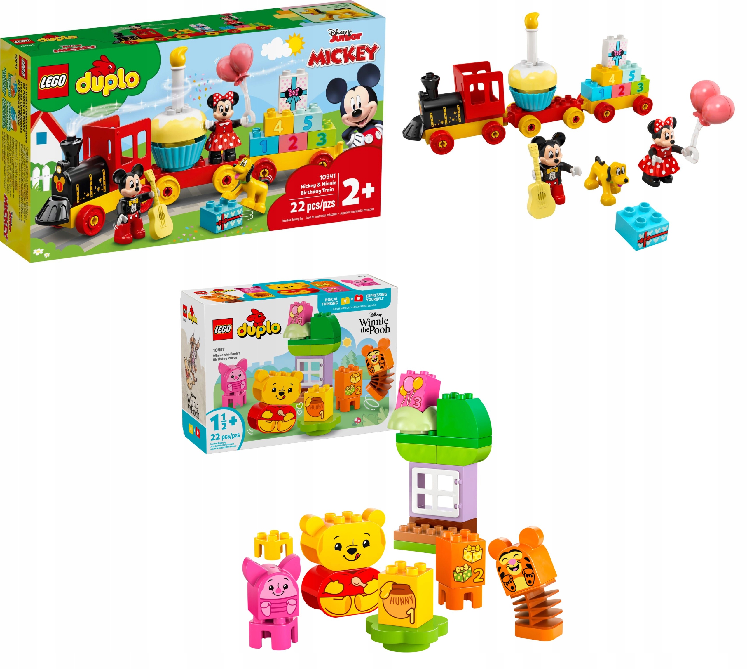 Lego Duplo 10941 Vlak Mickeyho a Minnie Lego 10457 Medvídkova oslava