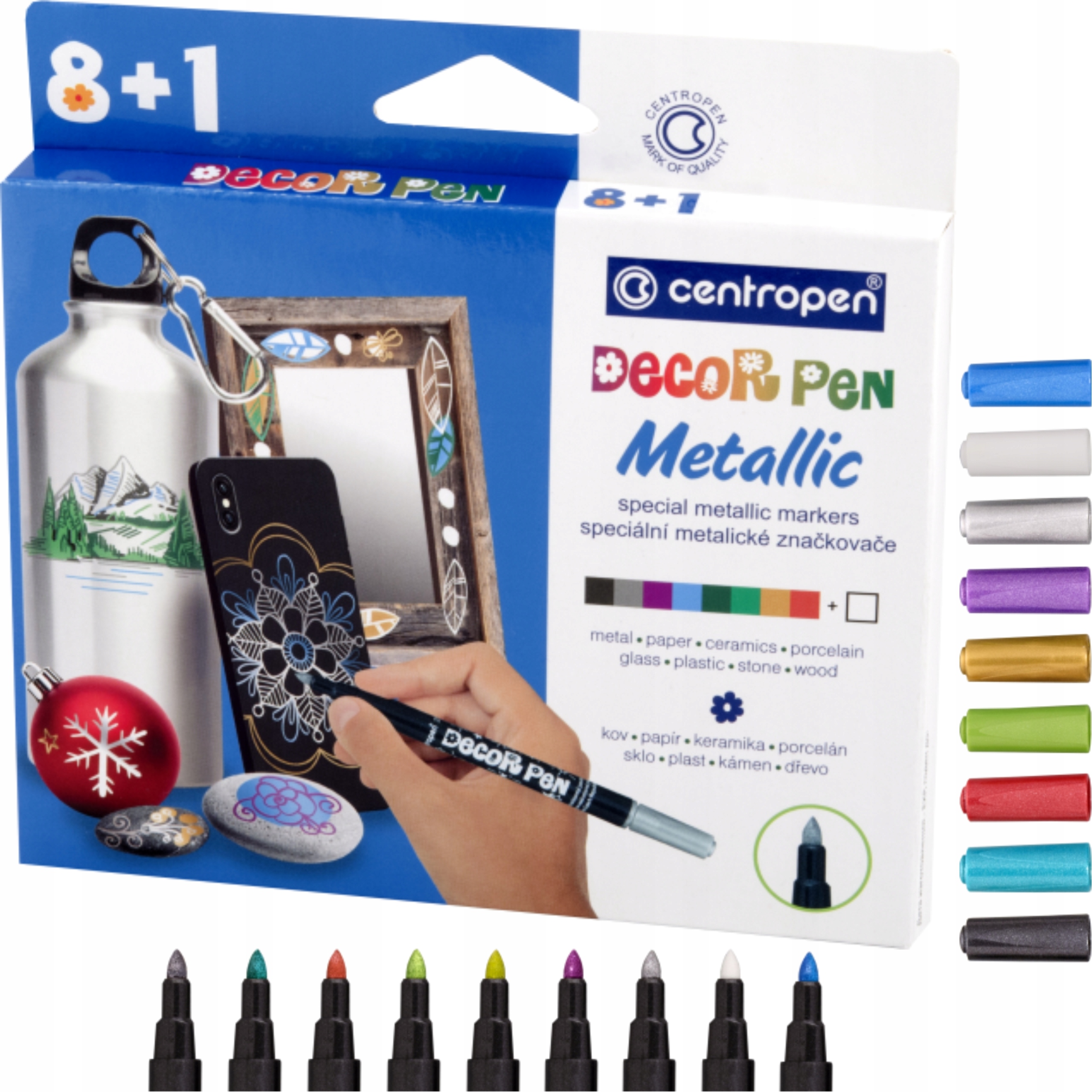 

Markery metaliczne dekorowania Centropen 8+1 sztuk