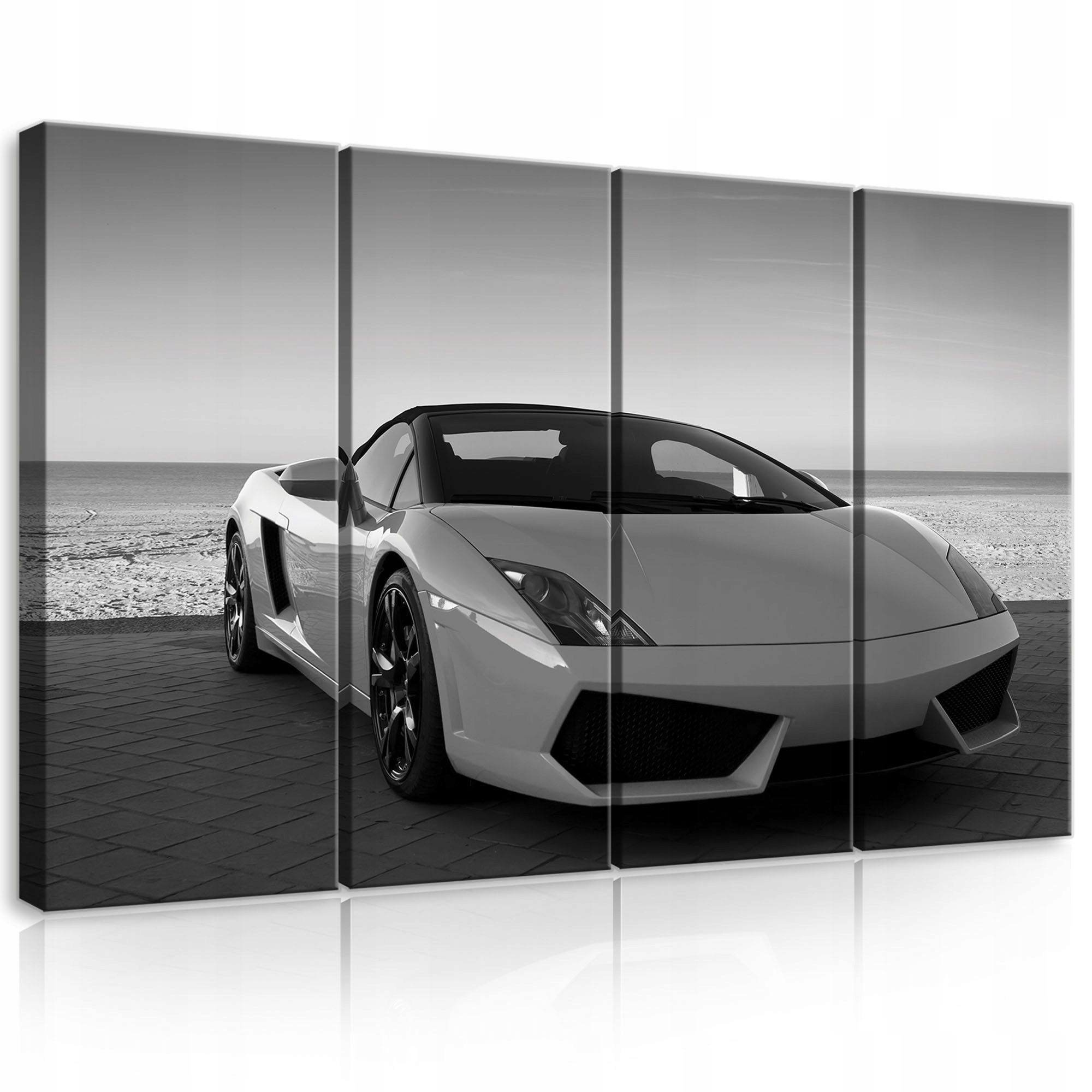 Modulární obraz 120x80 Lamborghini sportovní automobil černobílý minimalismus