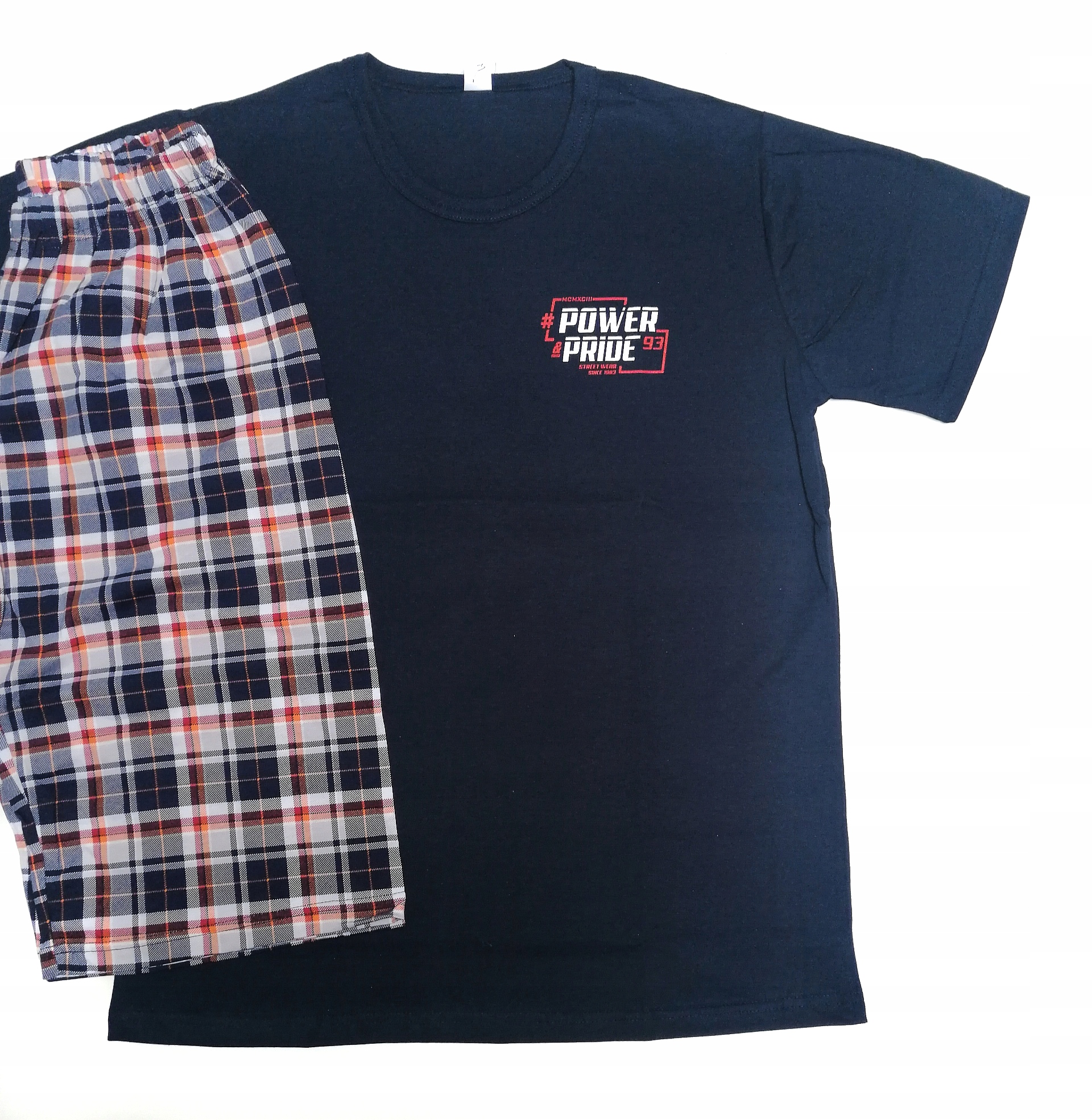 

Polska męska piżama M L XL 2XL bawełna spodnie 3/4