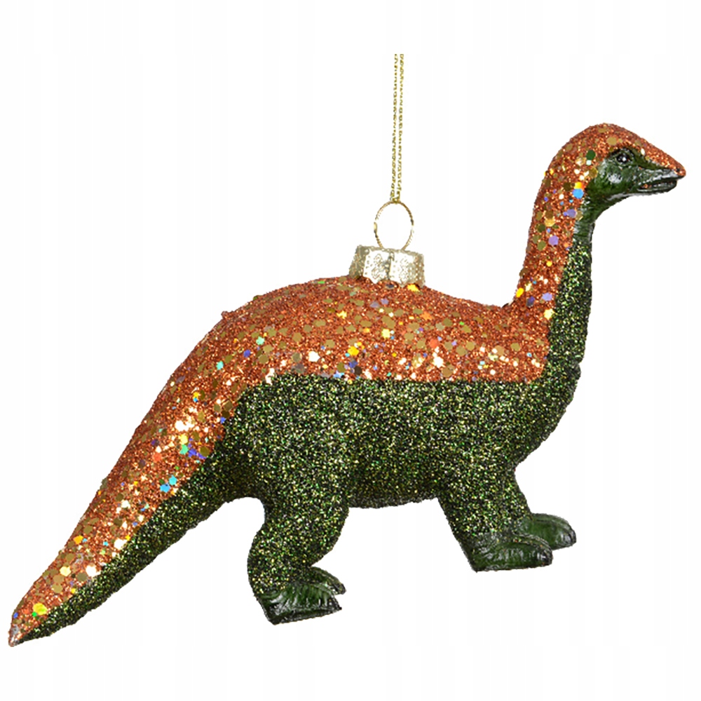Vánoční Koule Vánoční přívěsek dinosaurus 18.4 zlato-zelený