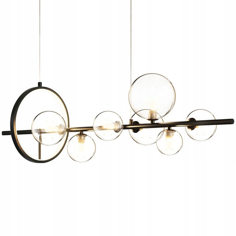 Duringo Led závěsná lampa 90 cm 18W Černá Průhledný