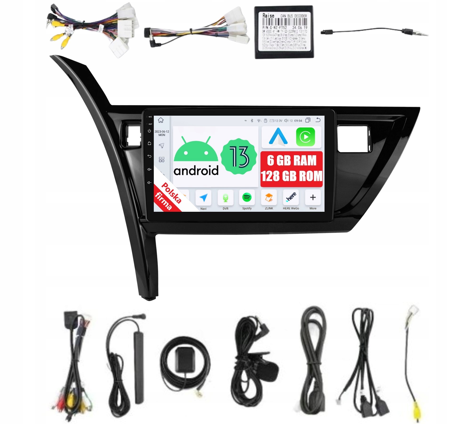 Rádio 2DIN Navigace Android Toyota Corolla 11 XI 6/128 Gb Dsp Carplay Lte