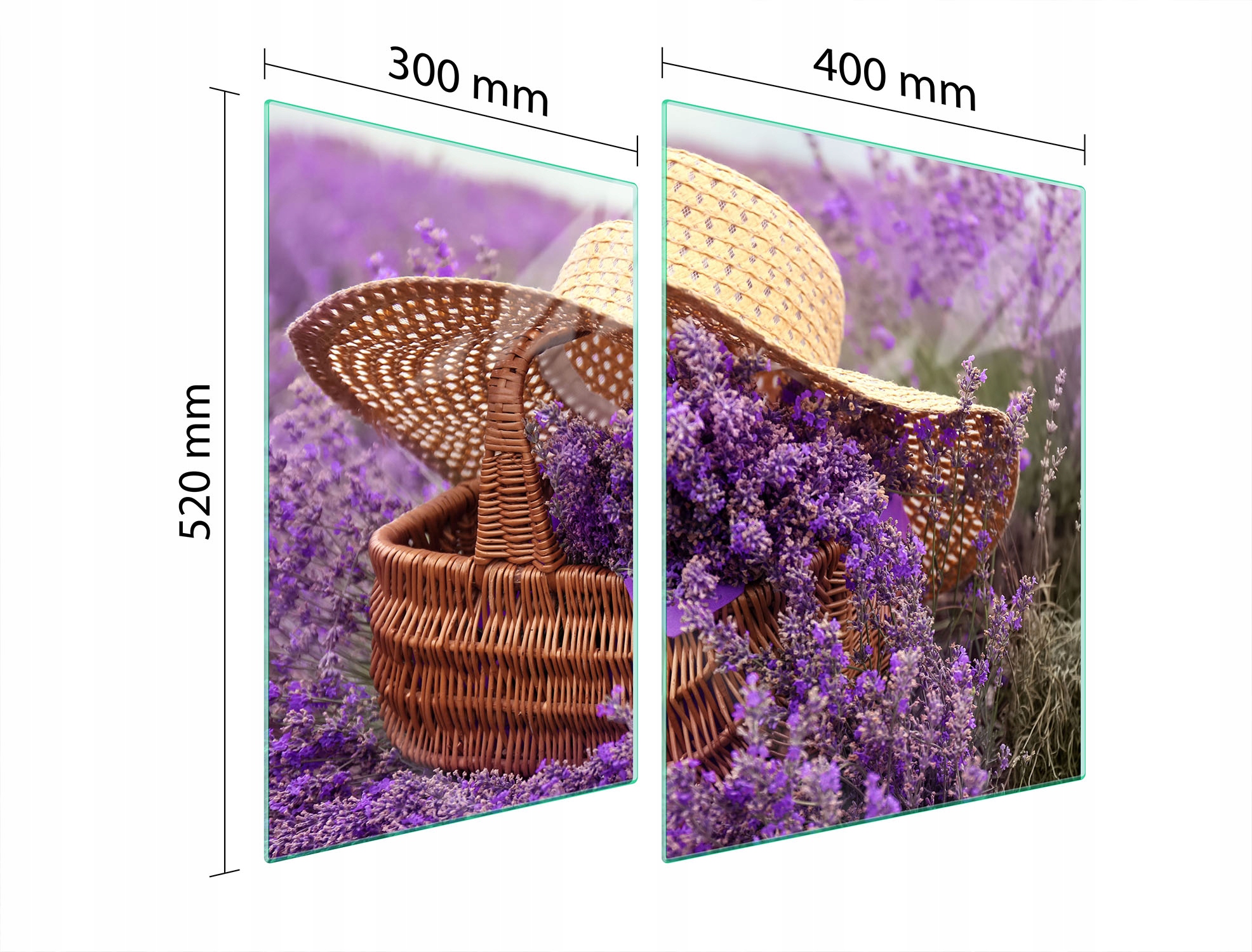 Skleněná Ochranná Deska Na Sporák 70x52 Levandule Tvrzené Sklo