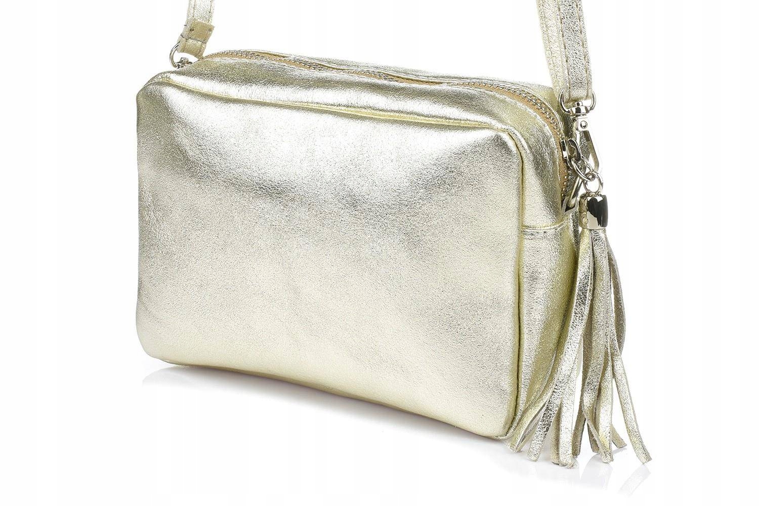 Modna torebka damska listonoszka frędzle złota Płeć kobieta