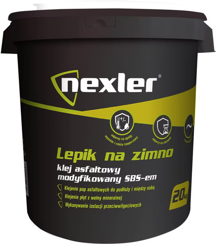 Nexler Lepik na zimno Klej asfaltowy modyfikowany SBS-em 20kg