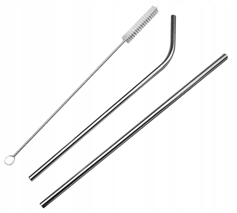 SŁOMKI RURKI METALOWE STAL WIELORAZOWE DO NAPOJÓW EKO 2 CZYŚCIKI w ETUI XXL Kod producenta Słomki metalowe wielokrotnego użytku