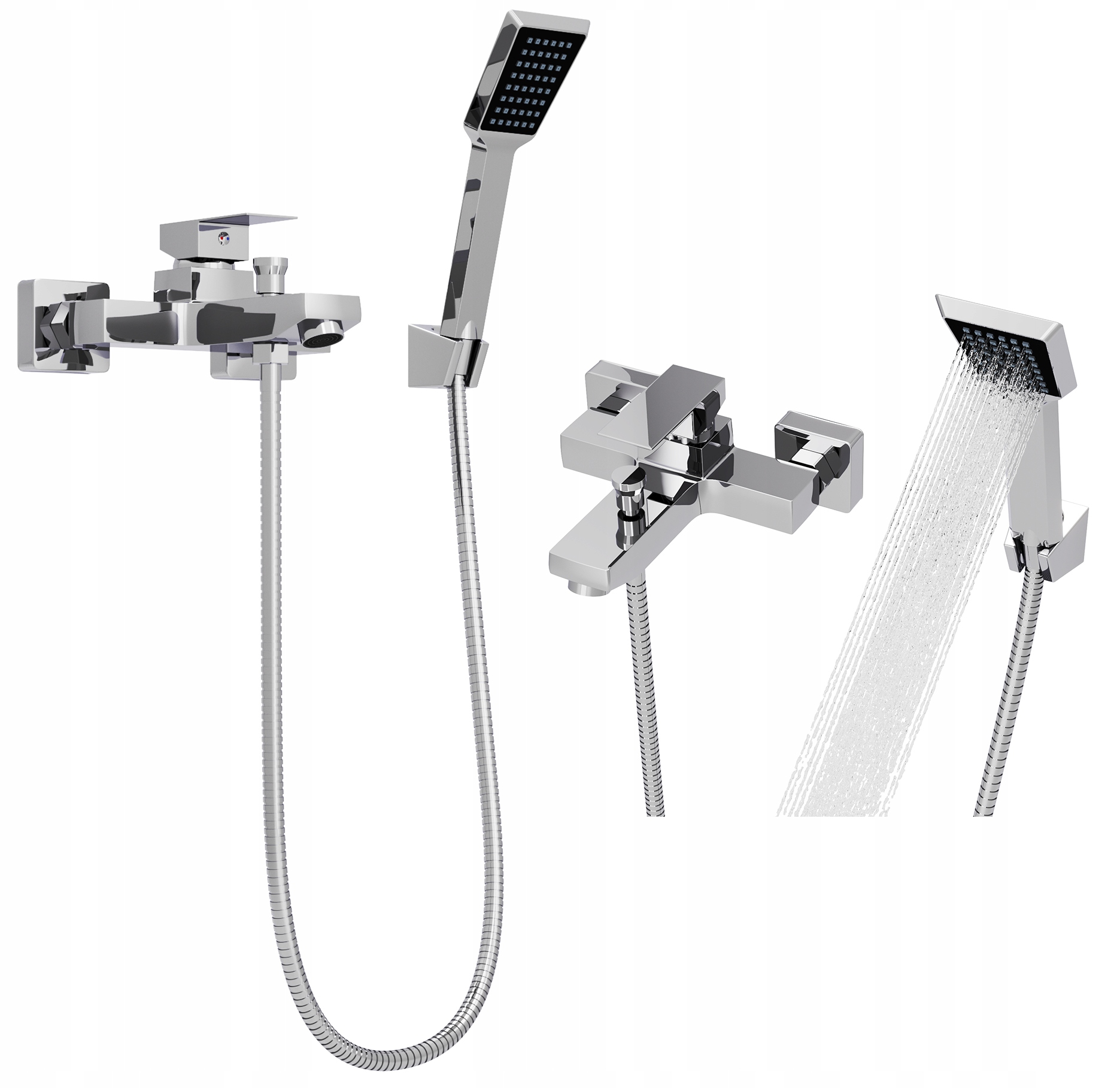 Vaňová Batéria S Postrekom Hlavica Hadica Držiak Strieborný Chróm Set Caro