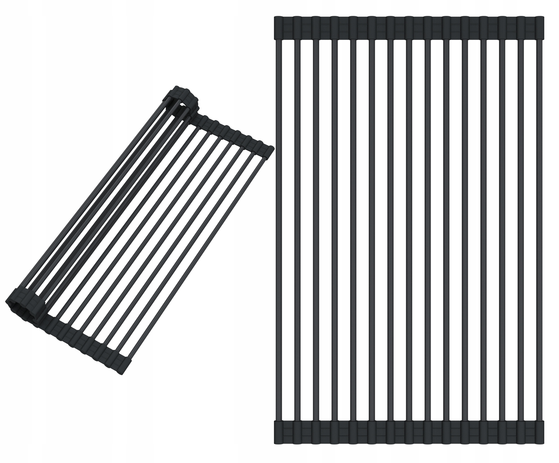 Zvinovacia Podložka Na Umývadlo, Čierna, Odkvapkávacia Oceľ