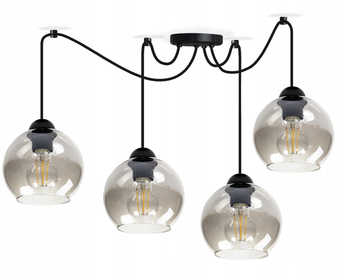 Závěsná Stropní Lampa Pavouk Lustr Glass 4 Led