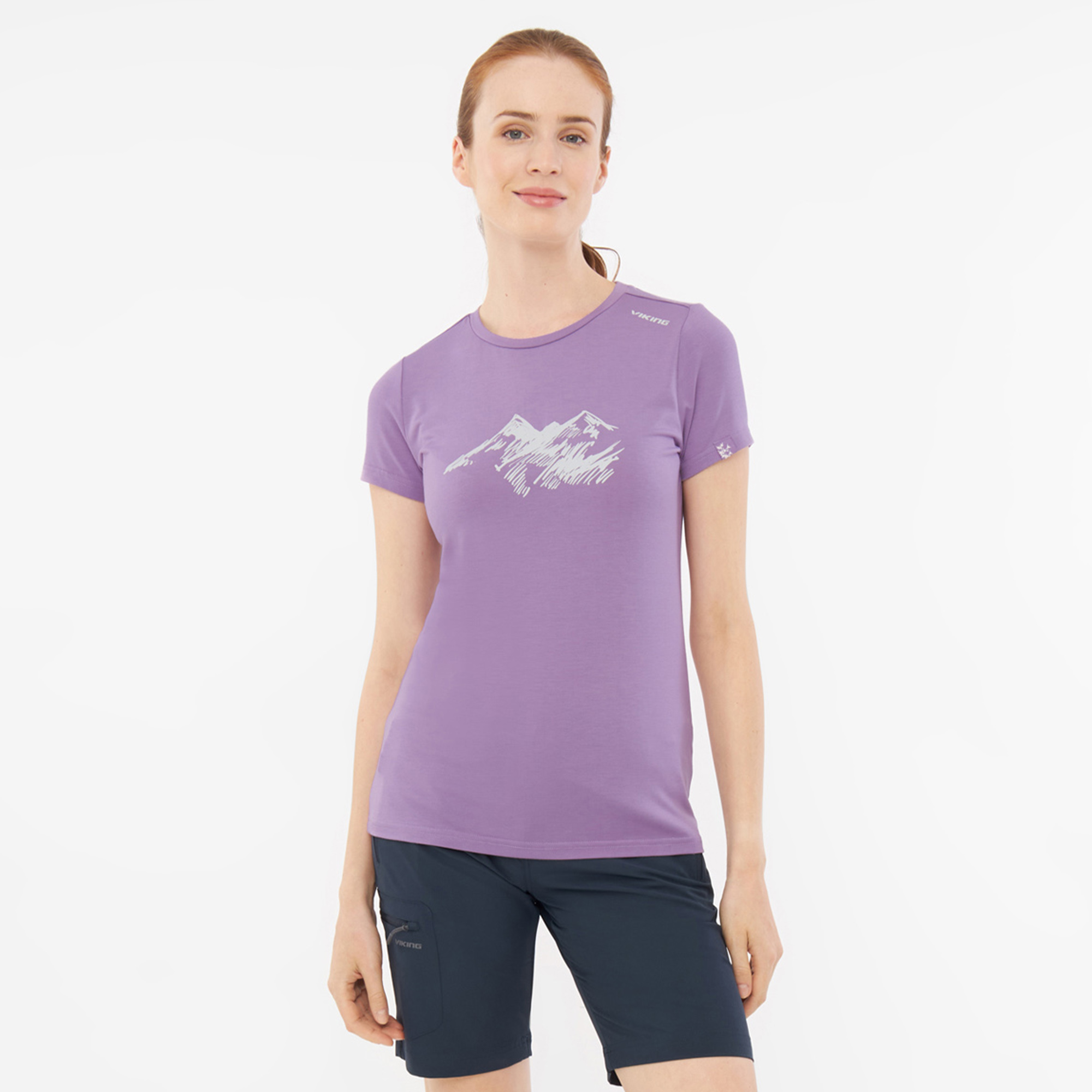 Koszulka T-shirt damski Viking Lenta Bamboo Light Lady fioletowy rozmiar S