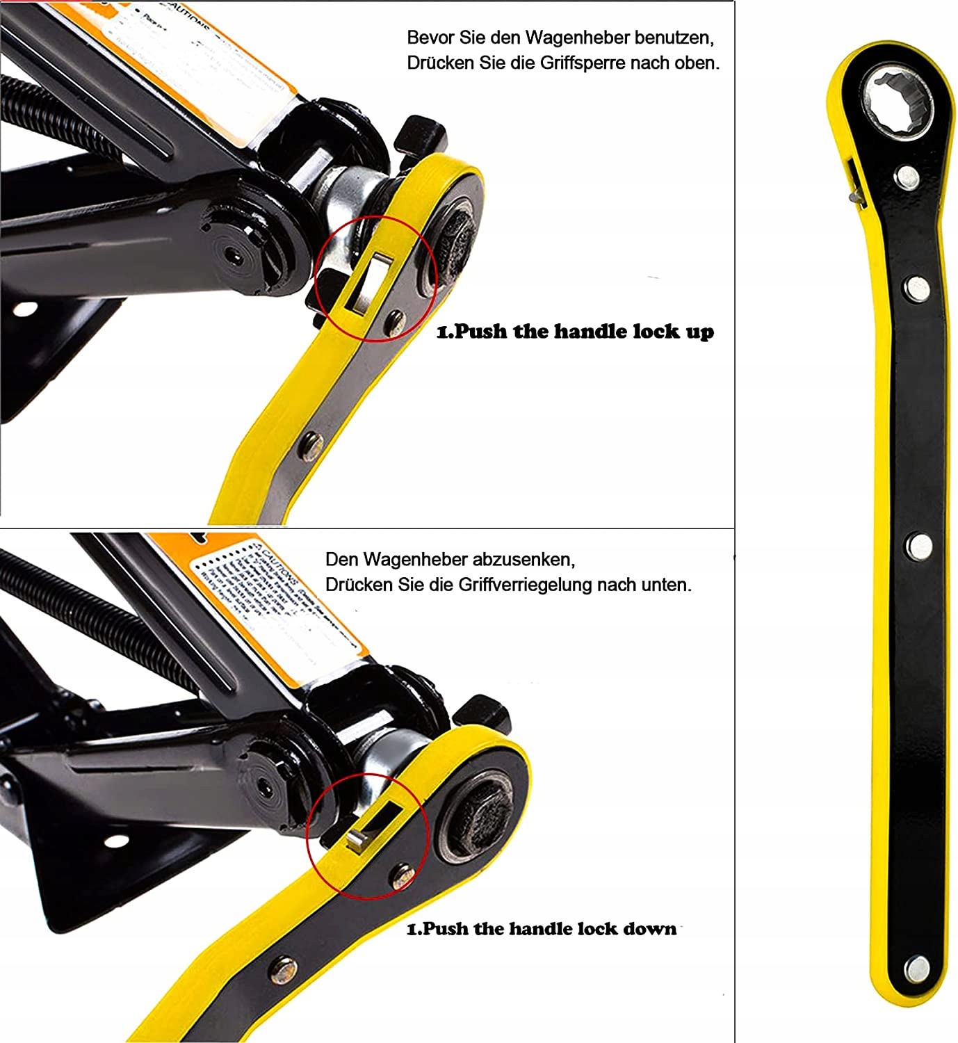 PODNOŚNIK SAMOCHODOWY LEWAREK TRAPEZOWY 2T KLUCZ Marka bez marki