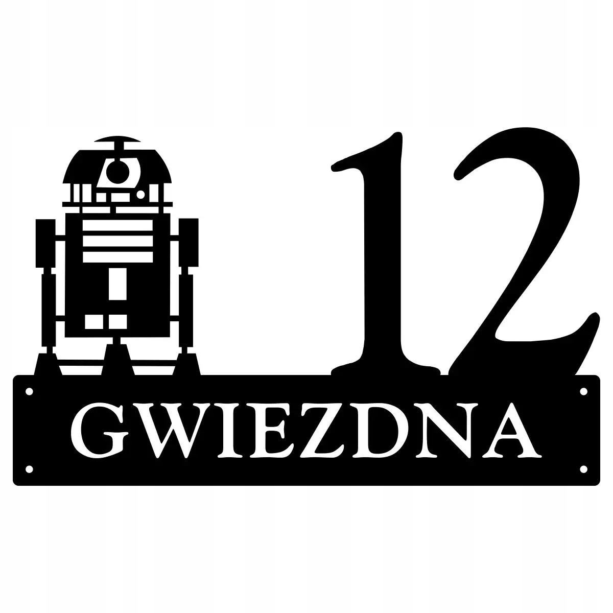 Číslo Na Dom 80 cm Tabuľa Adresa Ocel 2 mm Hviezdna Ulica