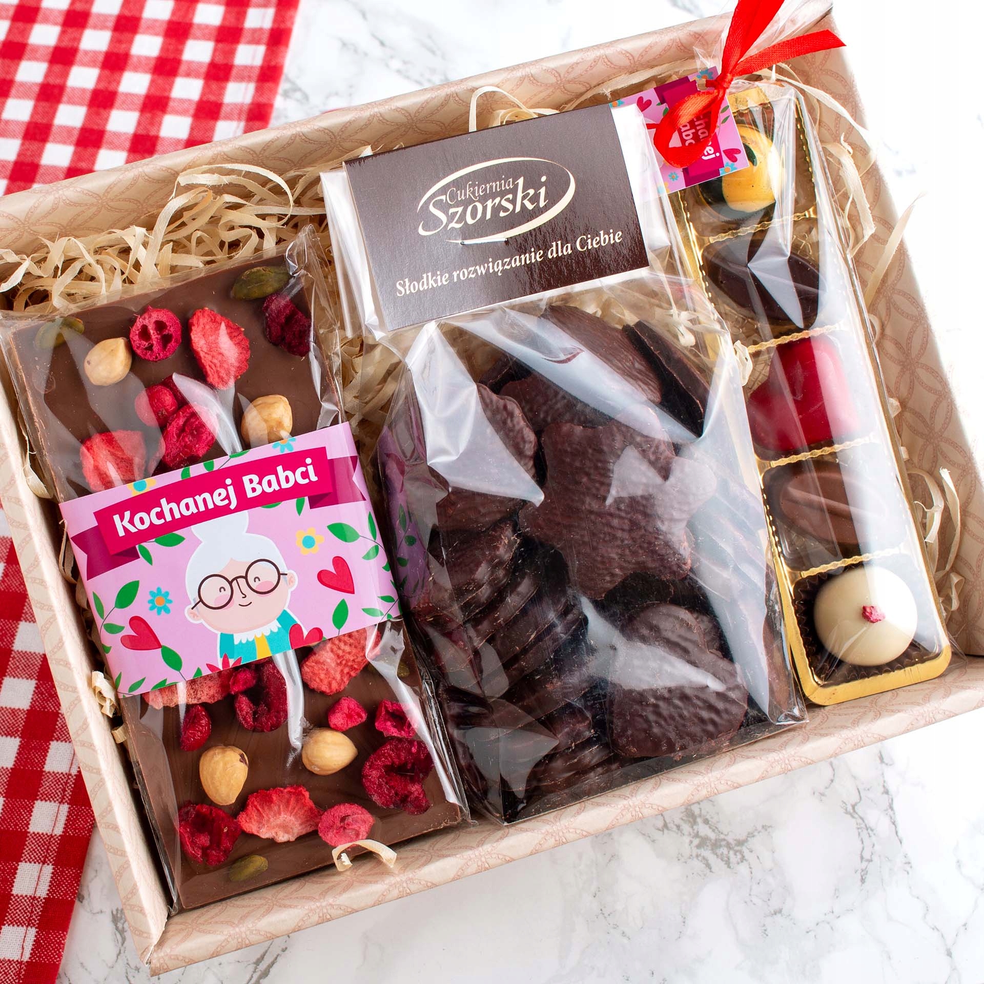 Zestaw prezentowy dla Babci ze słodkościami