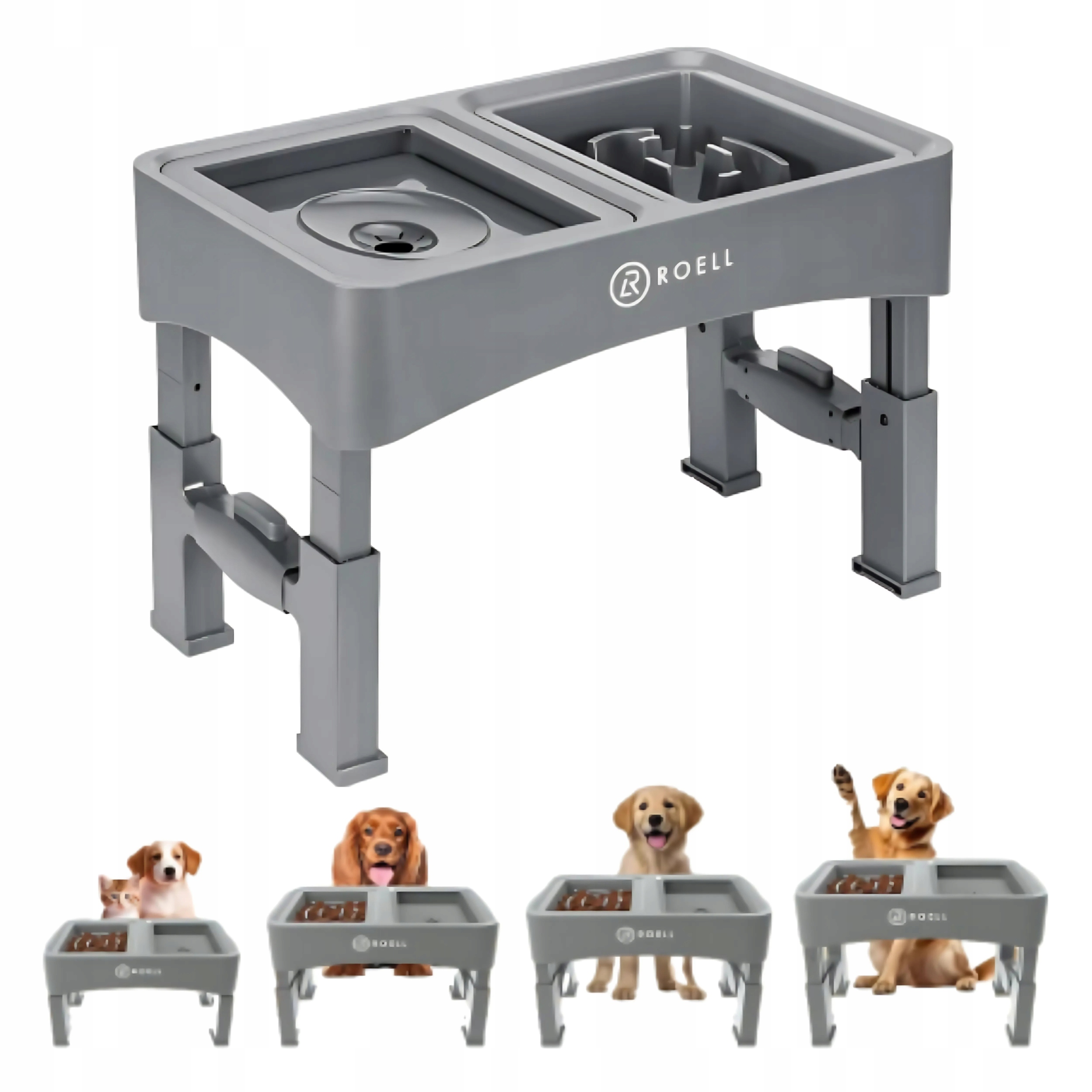 Levně Sada dvou plastových misek R Roell šedá 1 l