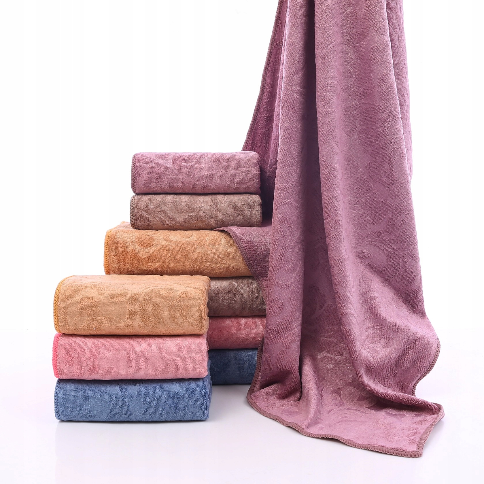 BEŻOWY RĘCZNIK KĄPIELOWY 50x100 Pieknesny_pl jakość modna Kolor beżowy