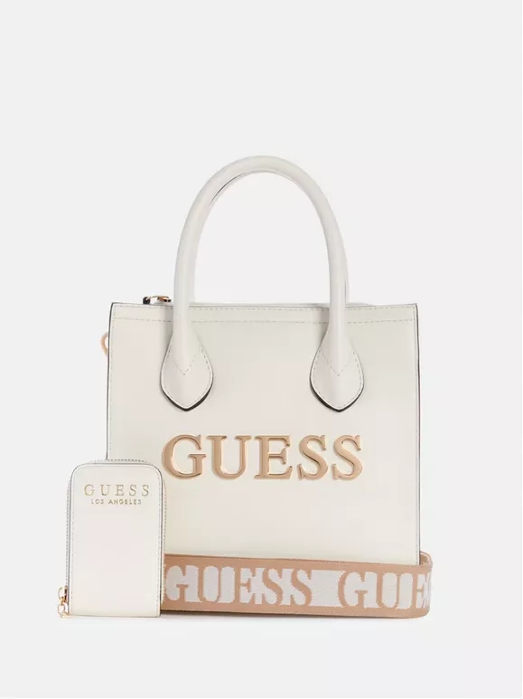 Guess dámská malá kabelka,crossbody Caracara bílá
