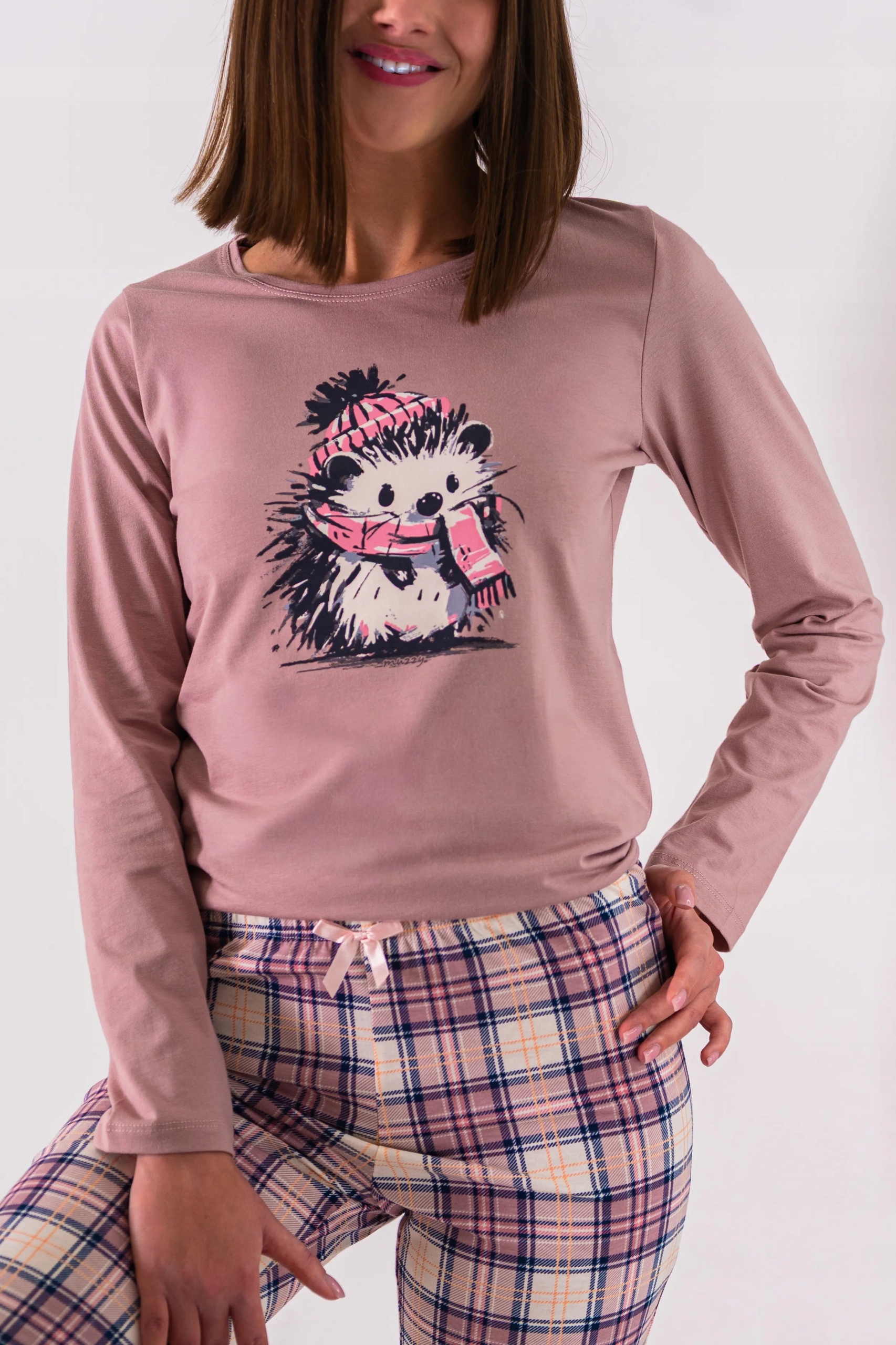 Muzzy Dámské pyžamo Ježek s dlouhým rukávem a dlouhými kalhotami R: XL