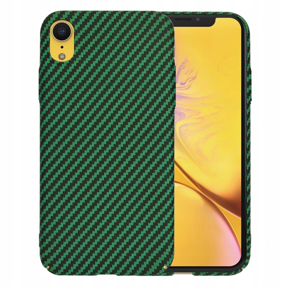 Techsuit Carbonite FiberShell etui na iPhone Xr – zielone