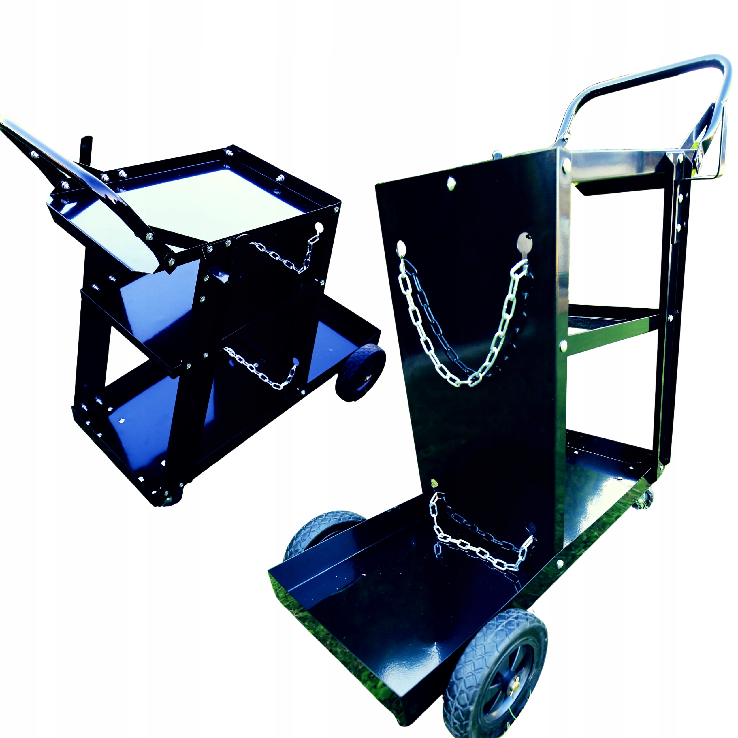 WÓZEK SPAWALNICZY DO SPAWANIA Z PÓŁKĄ NA BUTLĘ 3 PÓŁKI MOBILNY UDŹWIG 60 KG