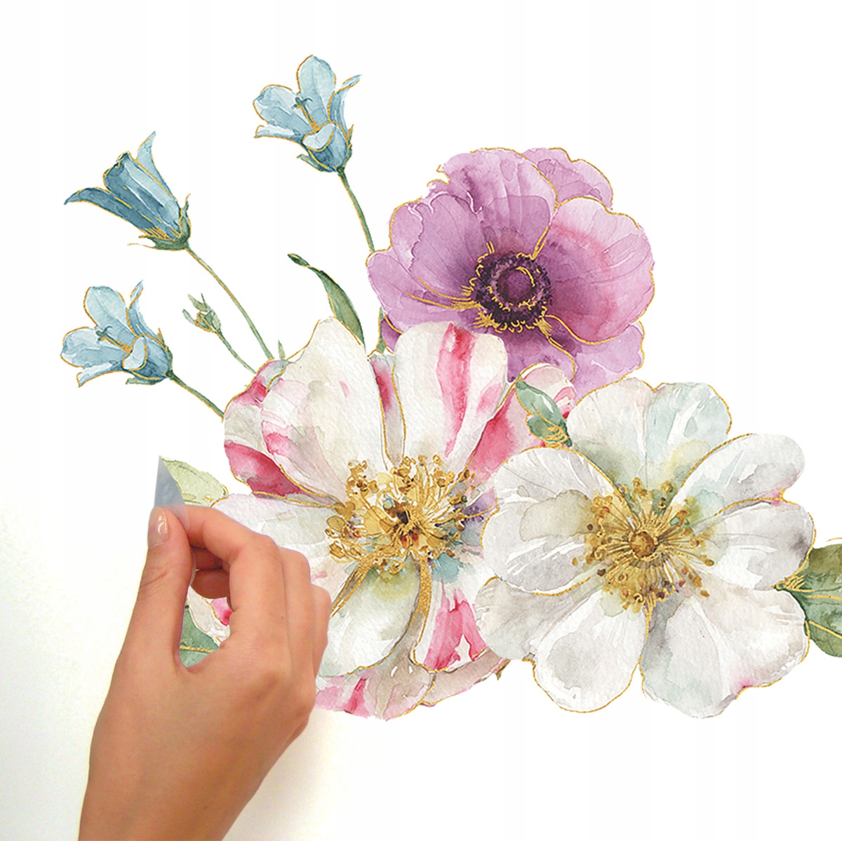 Naklejka ścienna Kwiaty motyle Bohater brak