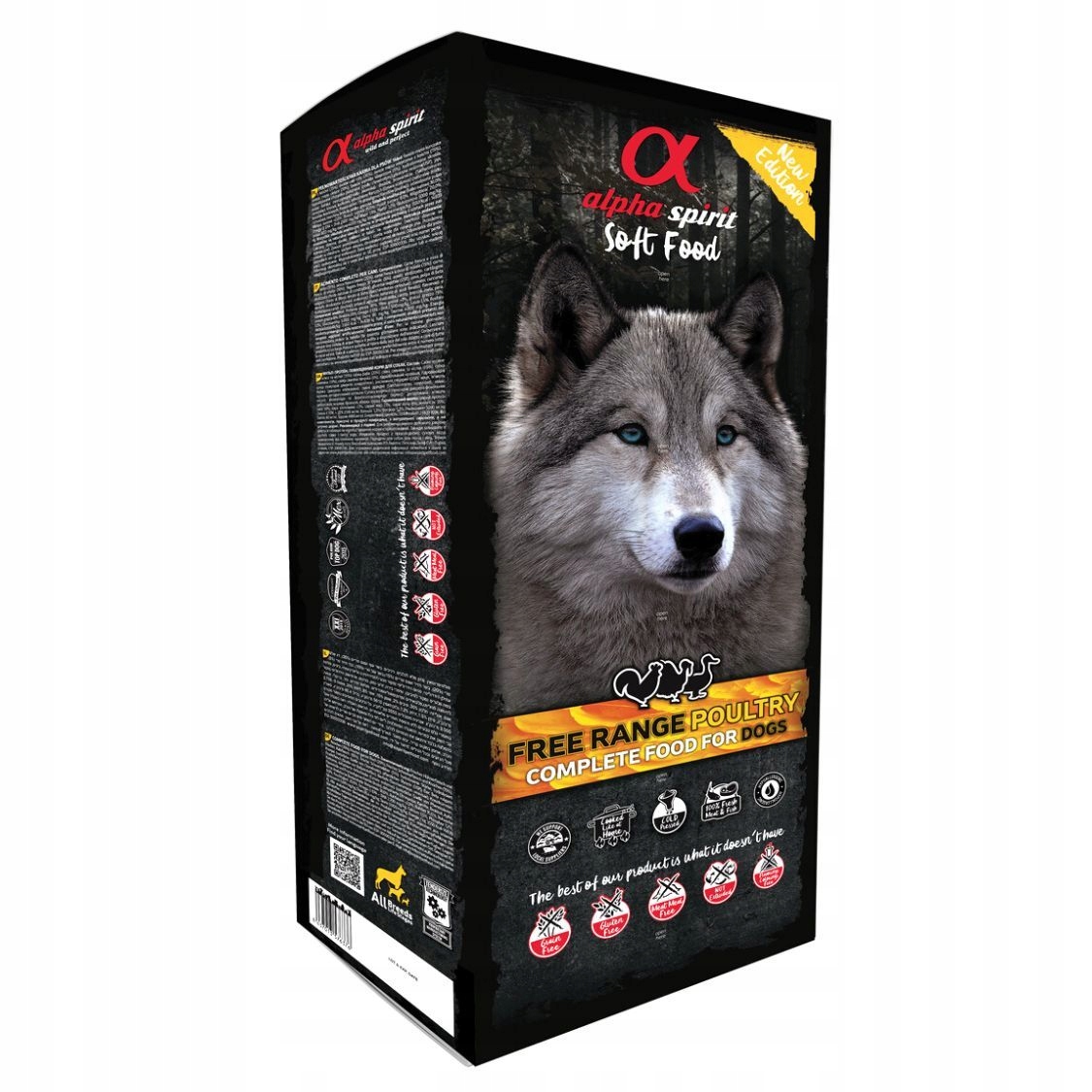 Alpha Spirit Complete Free Range polovlhké krmivo pro psy, drůbež 9 kg