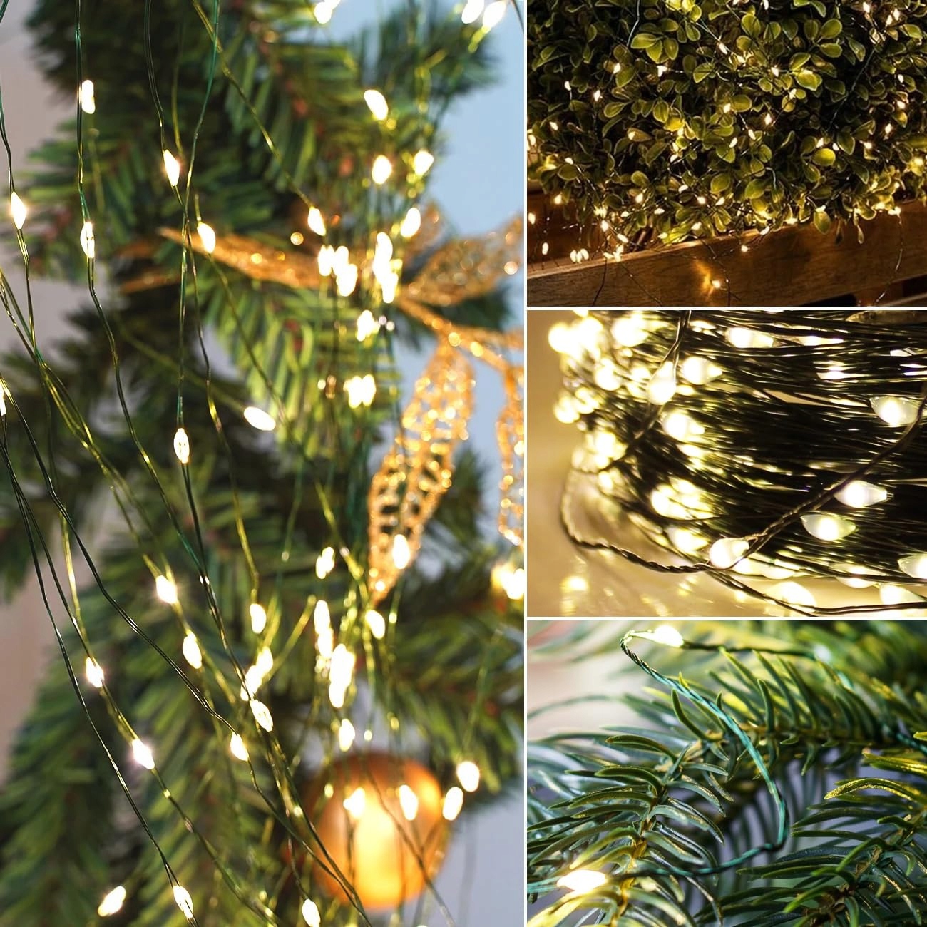 Lichterkette LED 100m 1000 LED Kupferdraht Dekoracja Zewnętrzna Wodoodporna — miniatura 2