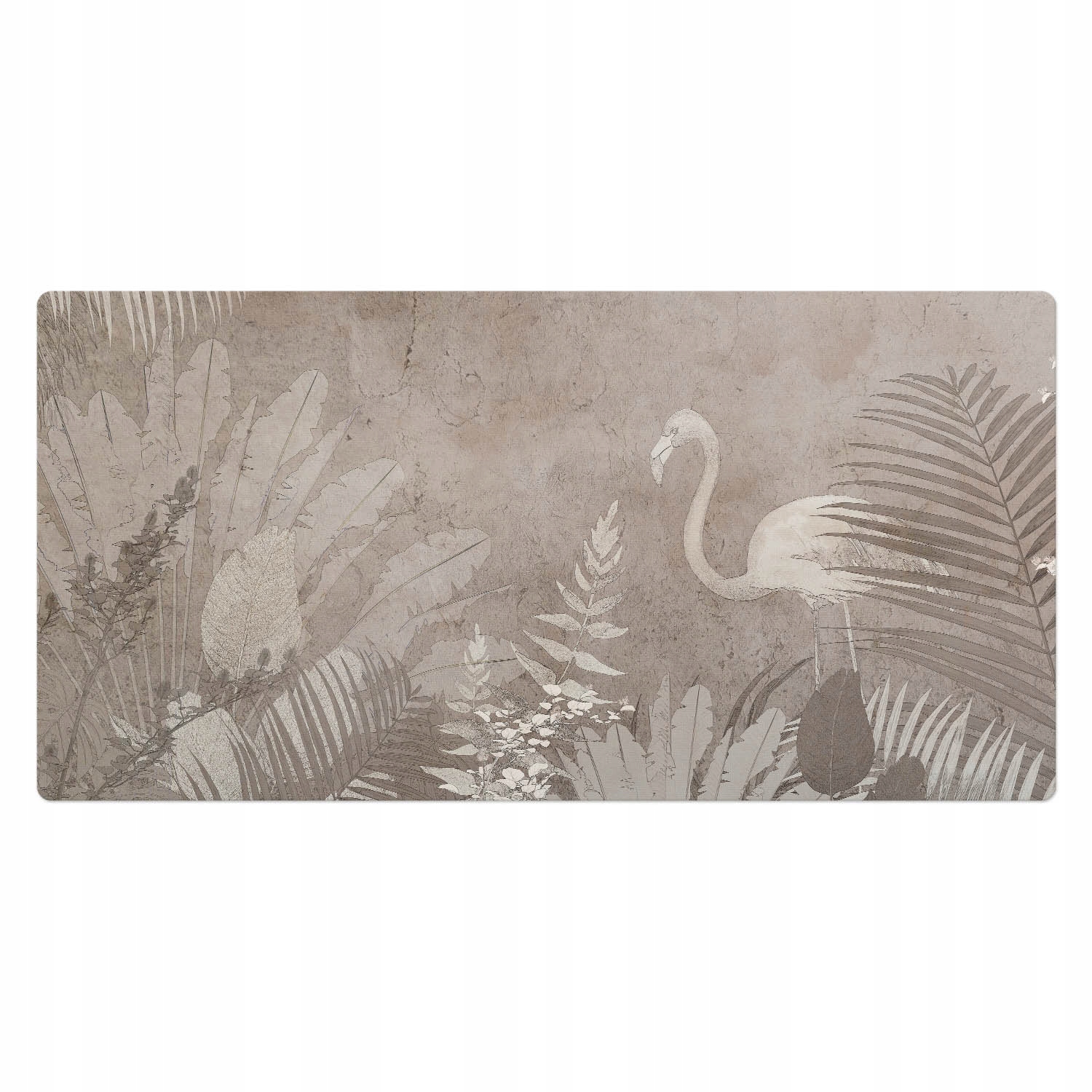Podložka pod počítačové vybavení Tropický plameňák v bujné džungli 100 x 50 cm