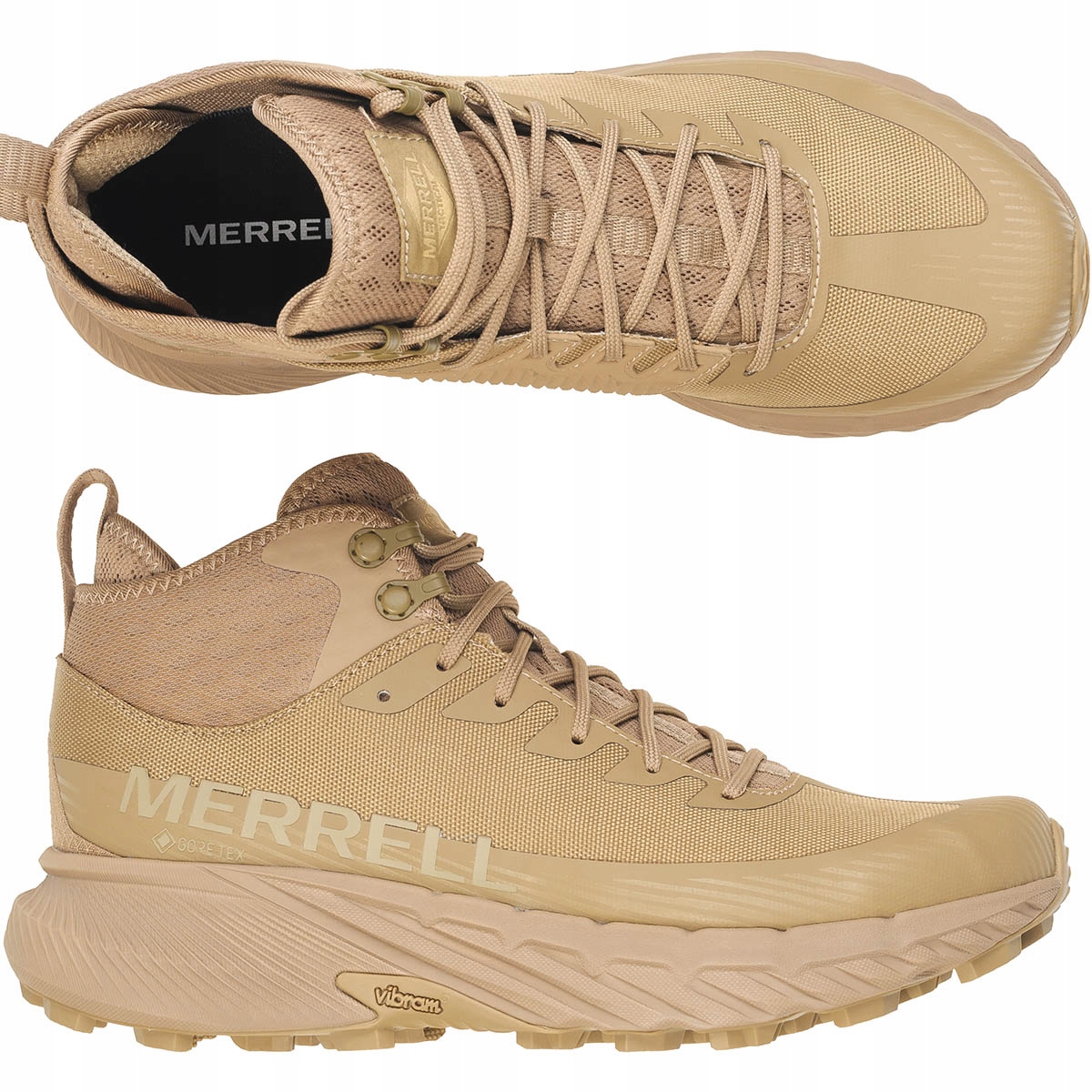 Merrell Vojenské taktické boty Agility Peak 5 MID Gtx Gore Tex Coyote 41