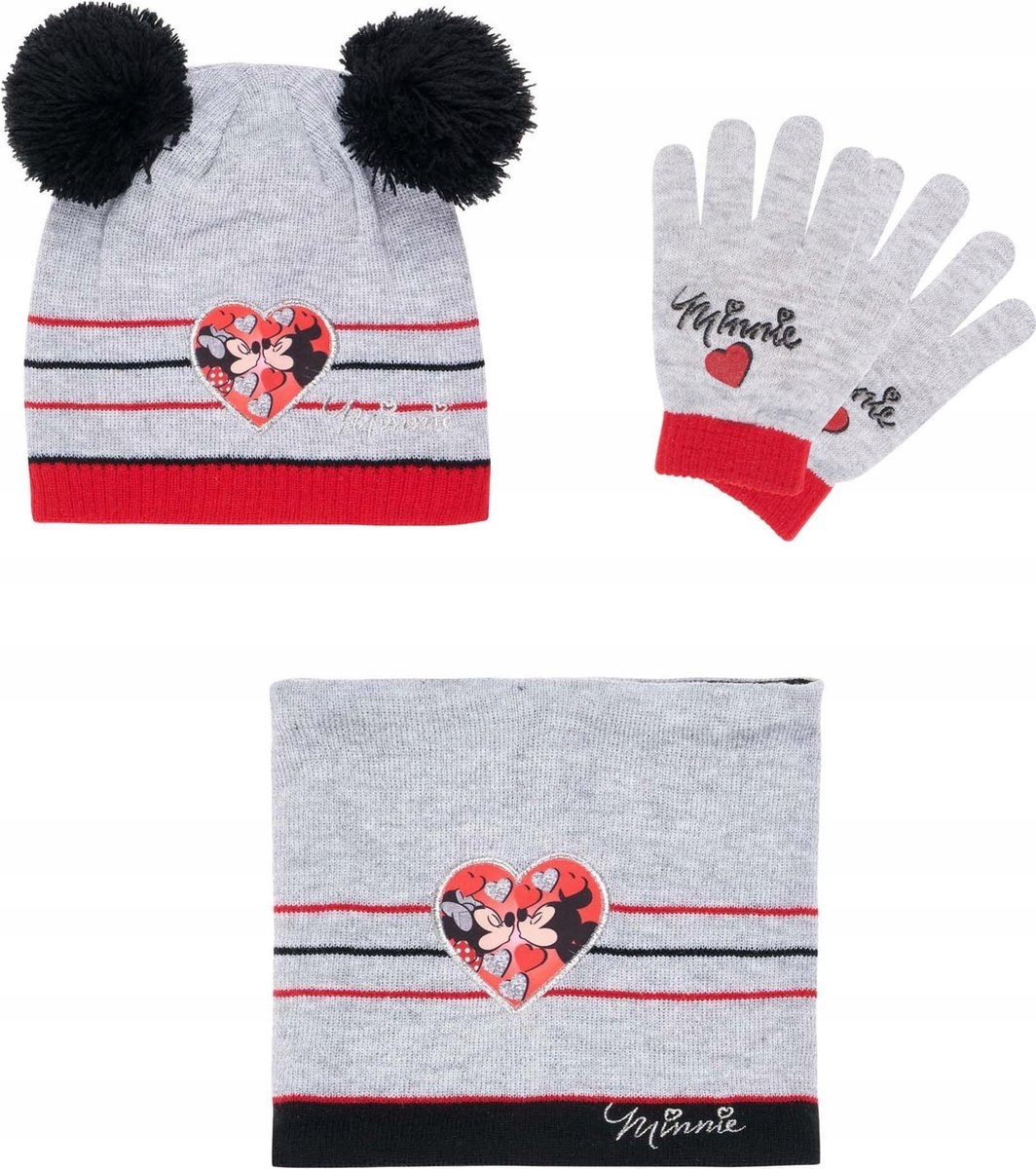 

Disney Minnie Zestaw czapka, komin, rękawiczki r52