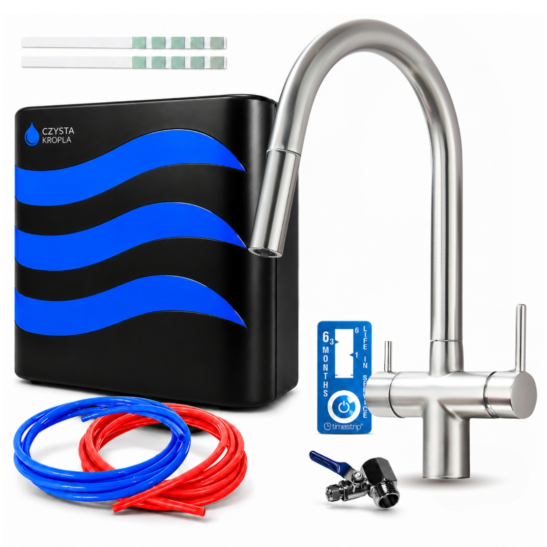 Filtr na vodu Systém pod dřez Filtrující pitnou vodu Baterie Stříbrná