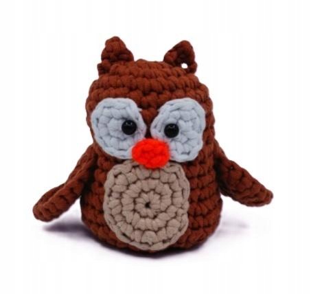 Sada na háčkování amigurumi sova Owlko Selfiko pro začátečníky