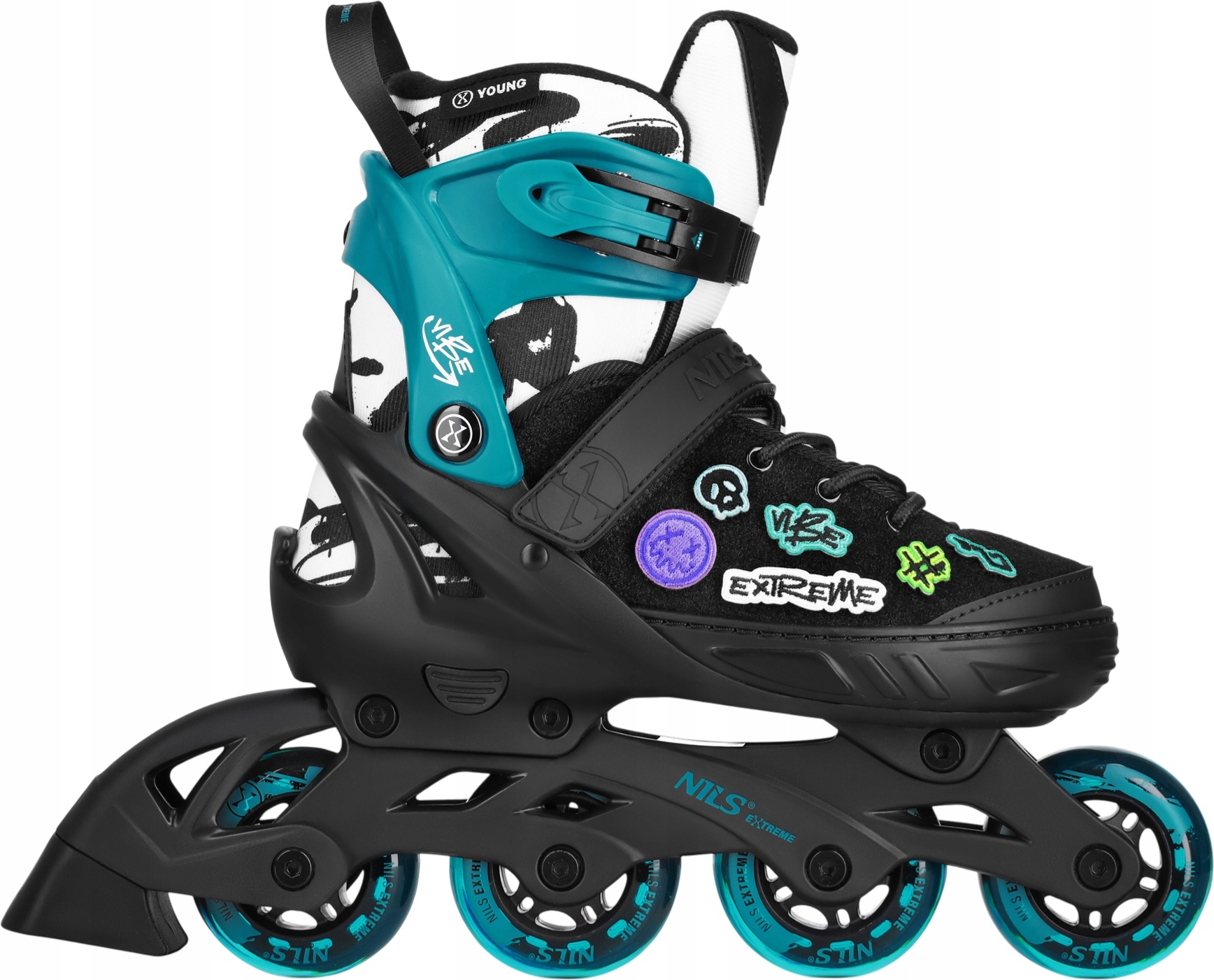 Łyżworolki Nils Extreme Vibe NA2053A S 33-36 Turkusowe
