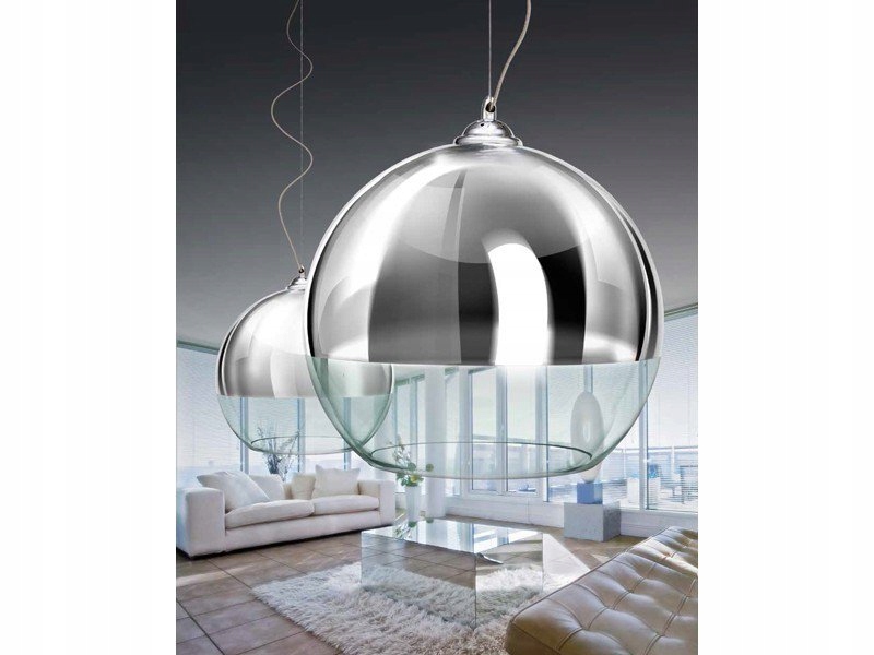 Chromowana kula lampa wisząca Silver ball 35cm Stan opakowania oryginalne