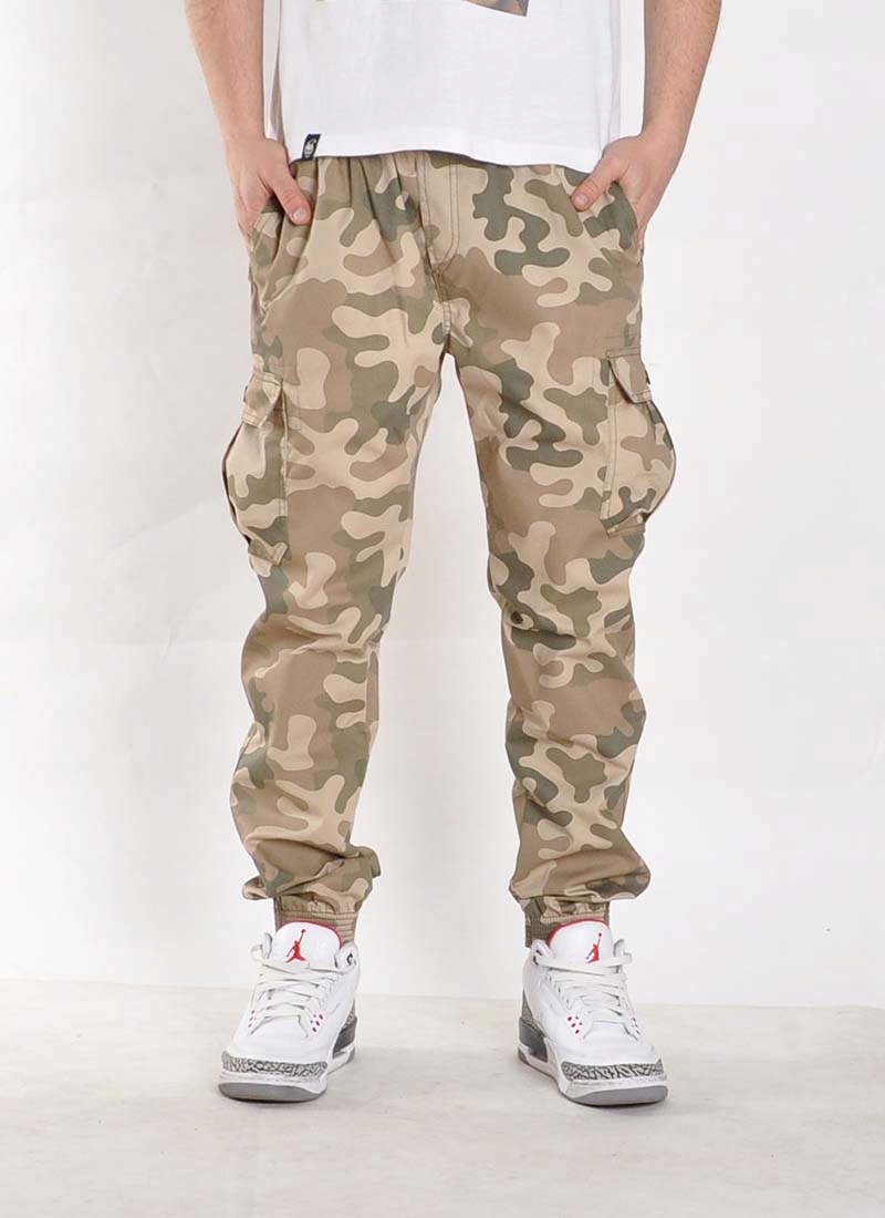 Spodnie 4XL Bossline Cargo Joggery Desert bojówki Rozmiar 4XL