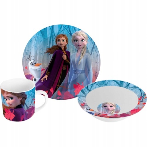 

3-CZĘŚCIOWY Zestaw Porcelanowy Dziecięcy Frozen II