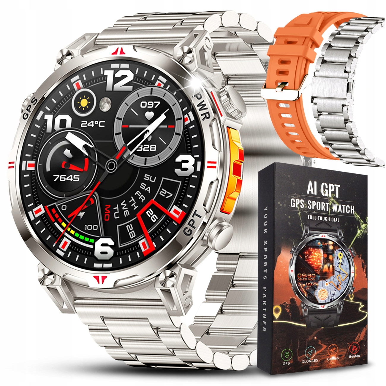 Chytré Hodinky Pánské Hodinky Gps Tlak Chat Gpt Polské Menu Hovory Watch