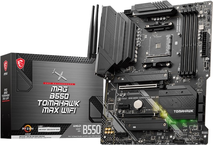 Материнская плата MSI MAG B550 TOMAHAWK MAX WIFI ATX AMD Ryzen AM4 4X DDR4